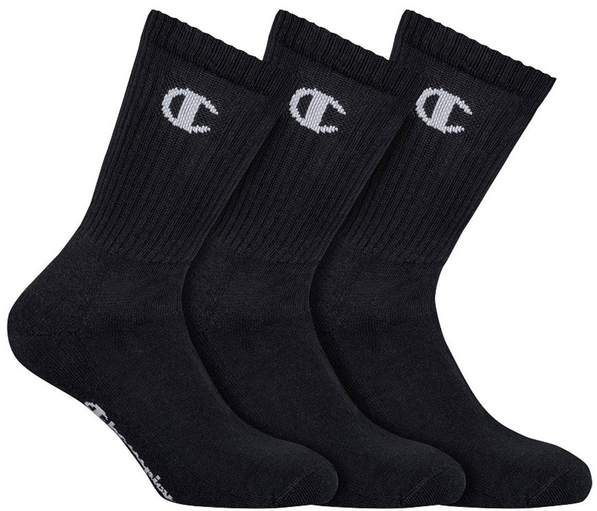 Champion Sportsocken Unisex Socken, 3 Paar - Crew Socken Legacy schwarz