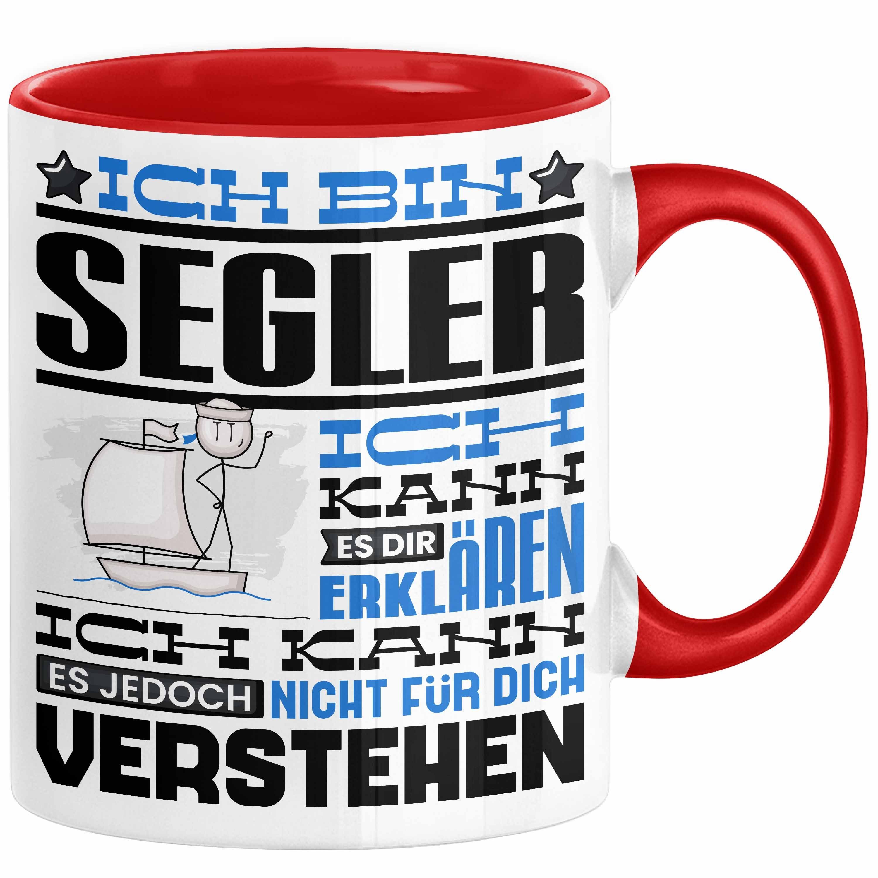 Trendation Segler-Tasse „Gekentert“ – Lustiger Spruch Für Segler, Schwarz, Spülmaschinenfest, In Deutschland Bedruckt