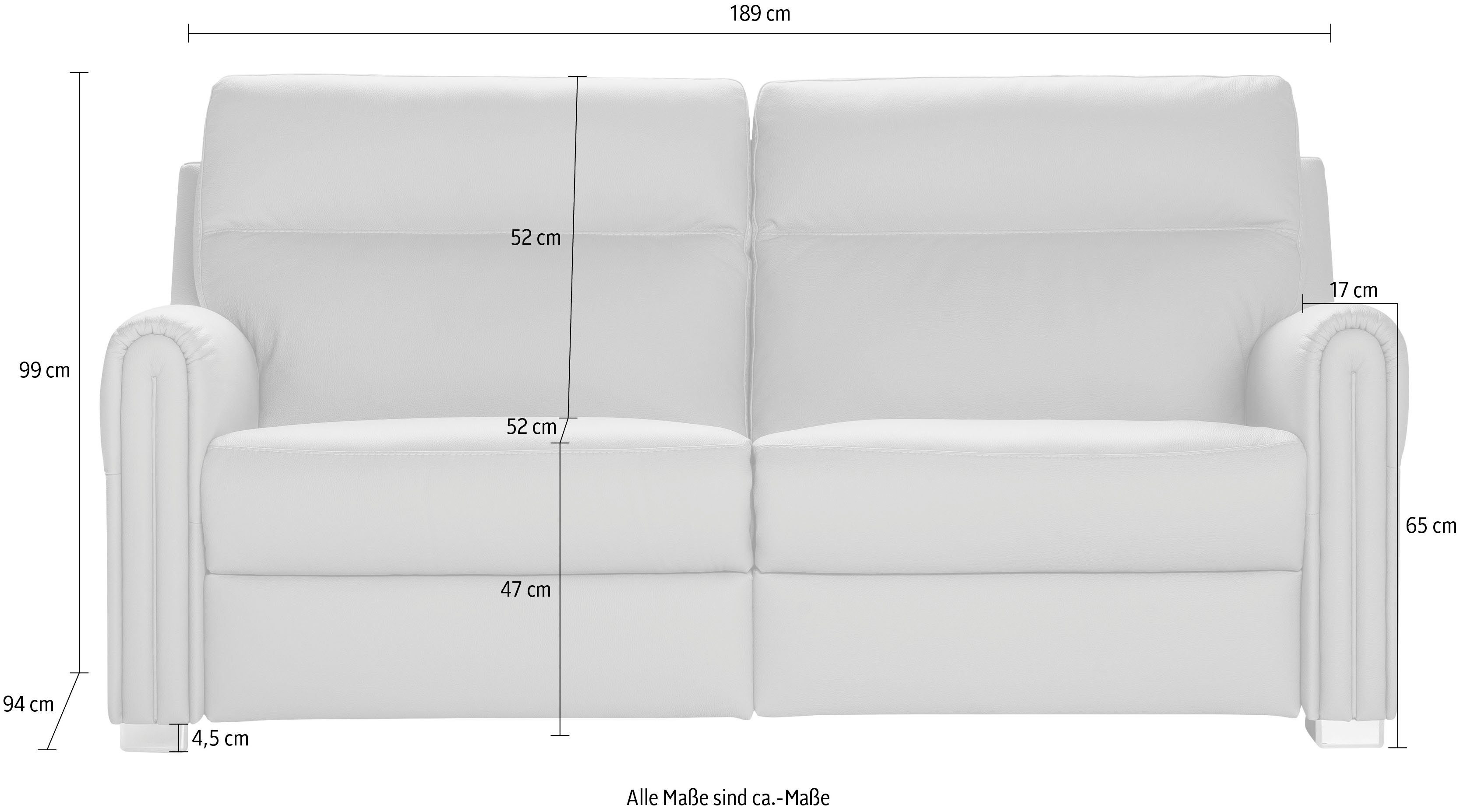 mit Home Relaxfunktion wahlweise cm, 2,5-Sitzer Atlanta, Nicoletti Breite 189