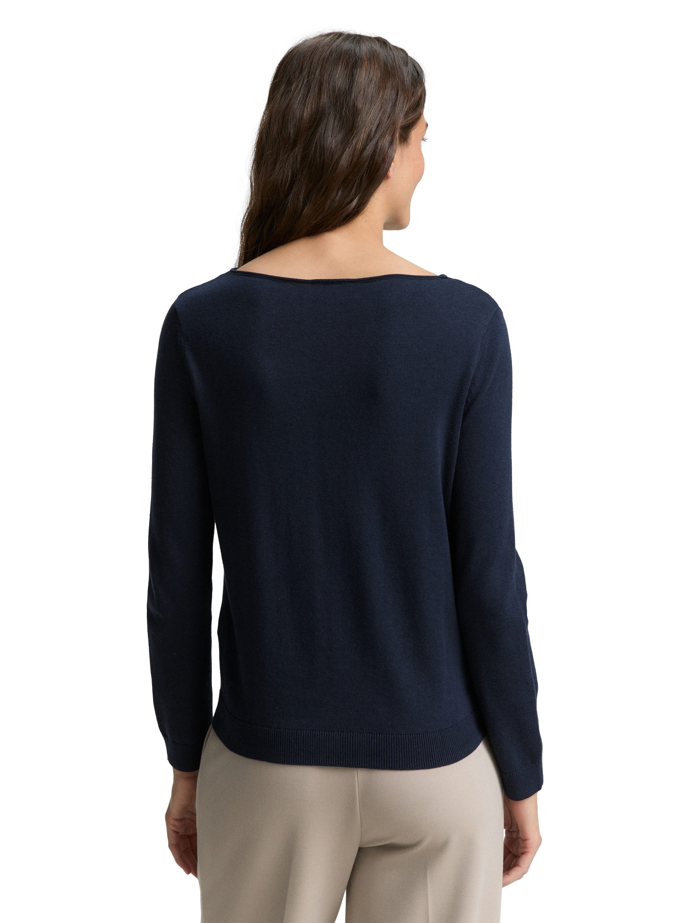 TOM TAILOR Strickpullover mit U-Boot Ausschnitt günstig online kaufen