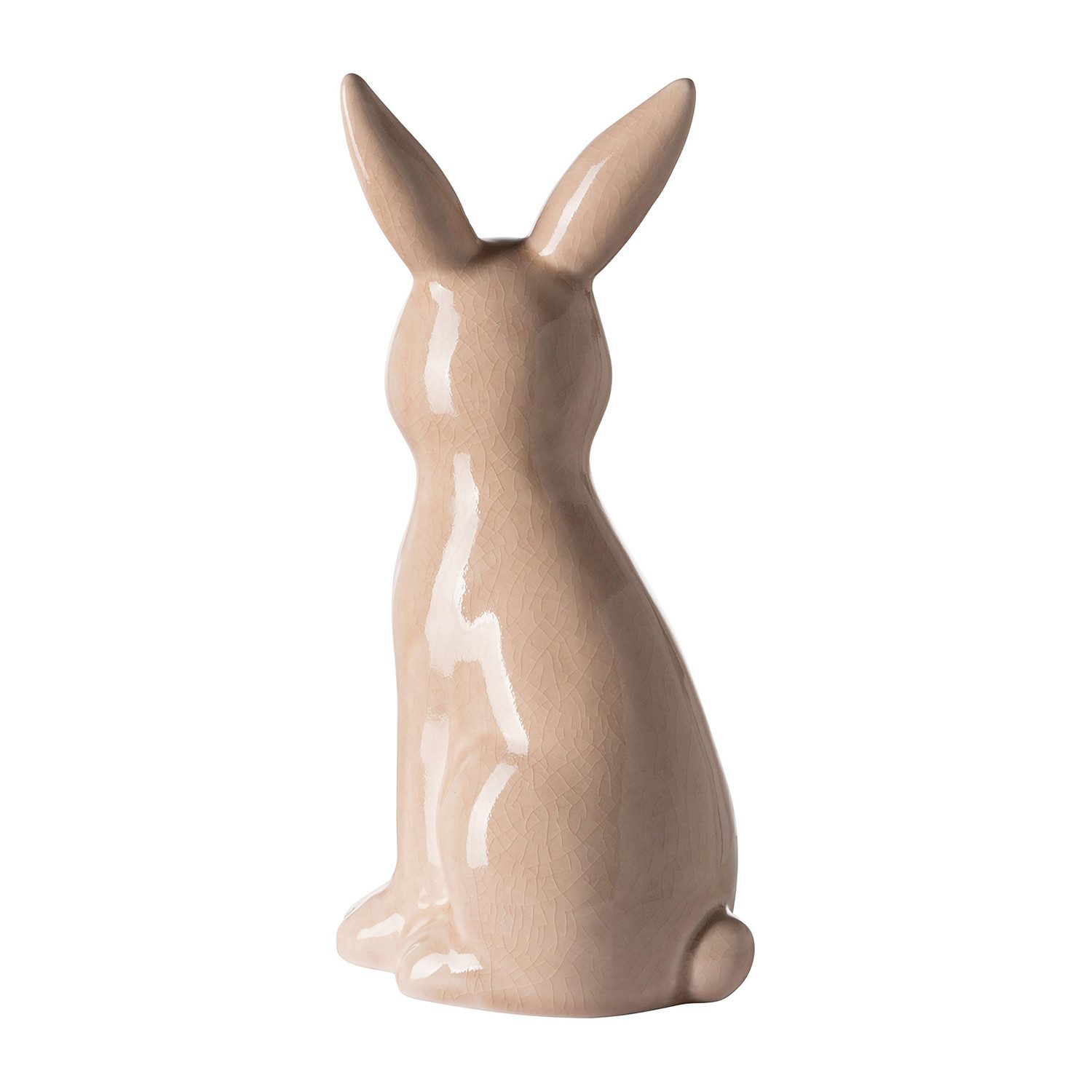 Fink Dekofigur FABIUS Figur - beige - Keramik - H. 25cm x B. 10,8cm - Dekohase (1xDeko Hase, Figur - Schmuckfiguren), Dekofiguren Set - Stilvolle Figuren & Dekoobjekt für Ihr Zuhause
