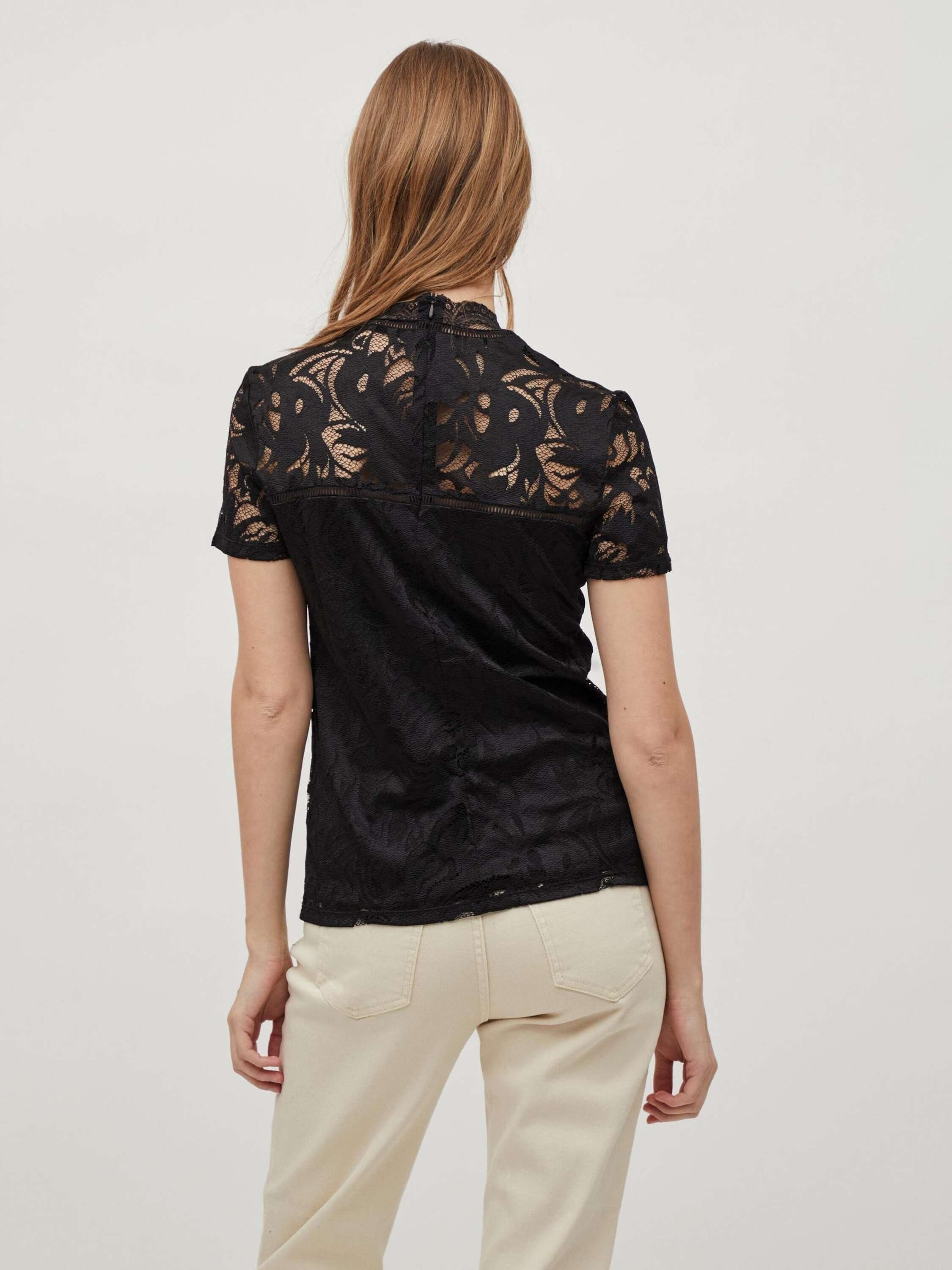 Vila Kurzarmbluse Stasia (1-tlg) Spitze günstig online kaufen