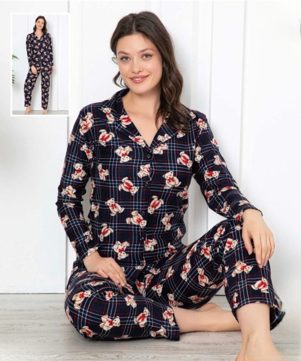 TOFOTL Damen Schlafanzug Hose Lang Karo - Weihnachts Pyjama Partnerlook Für Kuschelige Abende