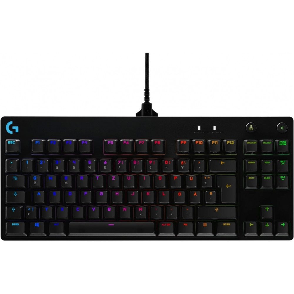 Logitech Logitech G PRO Clicky Gaming Tastatur schwarz für Profis. PC-Tastatur (Erweiterte Funktionstasten)