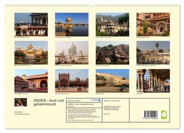 CALVENDO Wandkalender INDIEN - bunt und geheimnisvollCH-Version (Premium, hochwertiger DIN A2 Wandkalender 2023, Kunstdruck in Hochglanz)