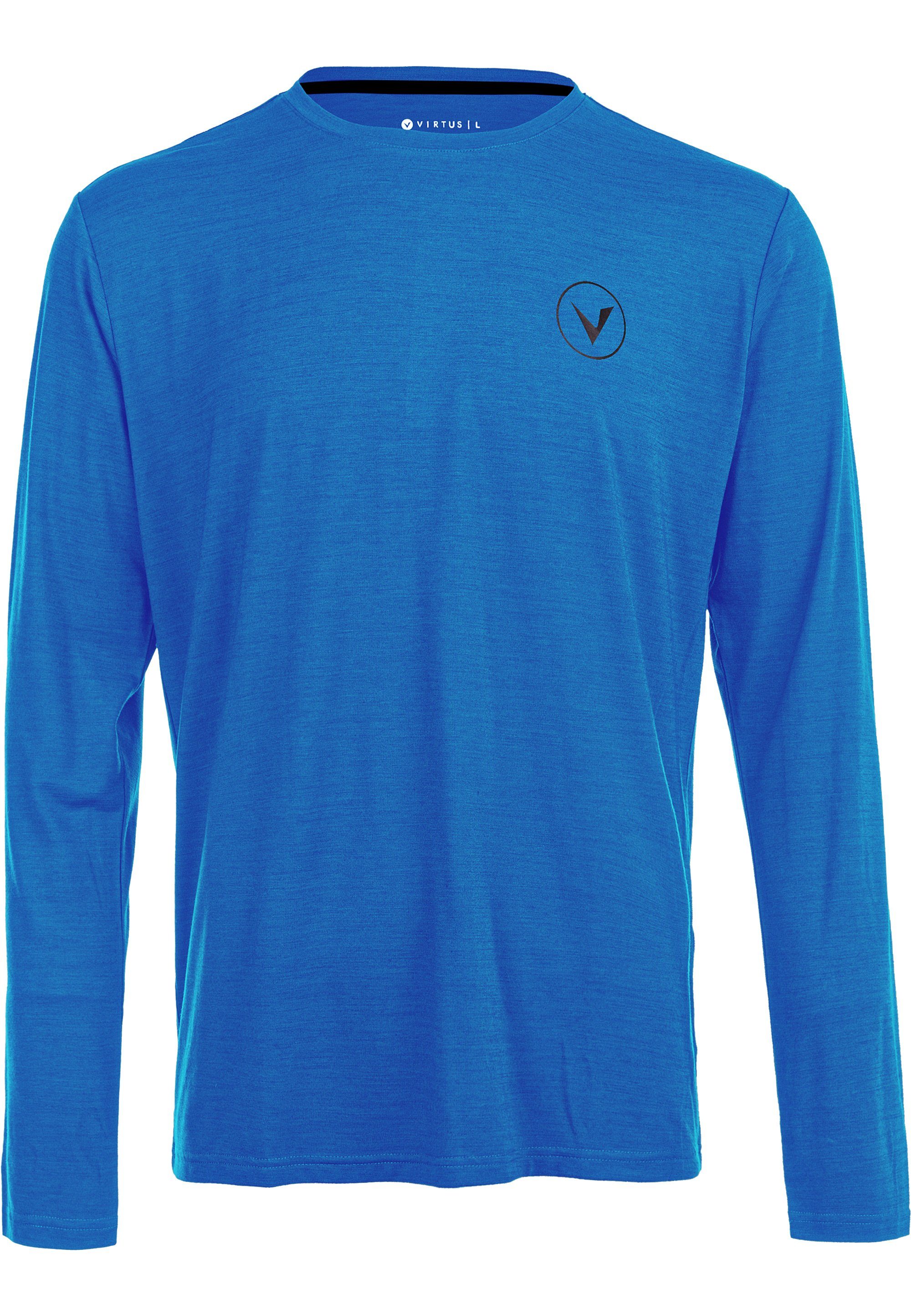 Virtus Langarmshirt JOKERS L/S Quick mit blau-meliert M (1-tlg) Dry-Technologie innovativer