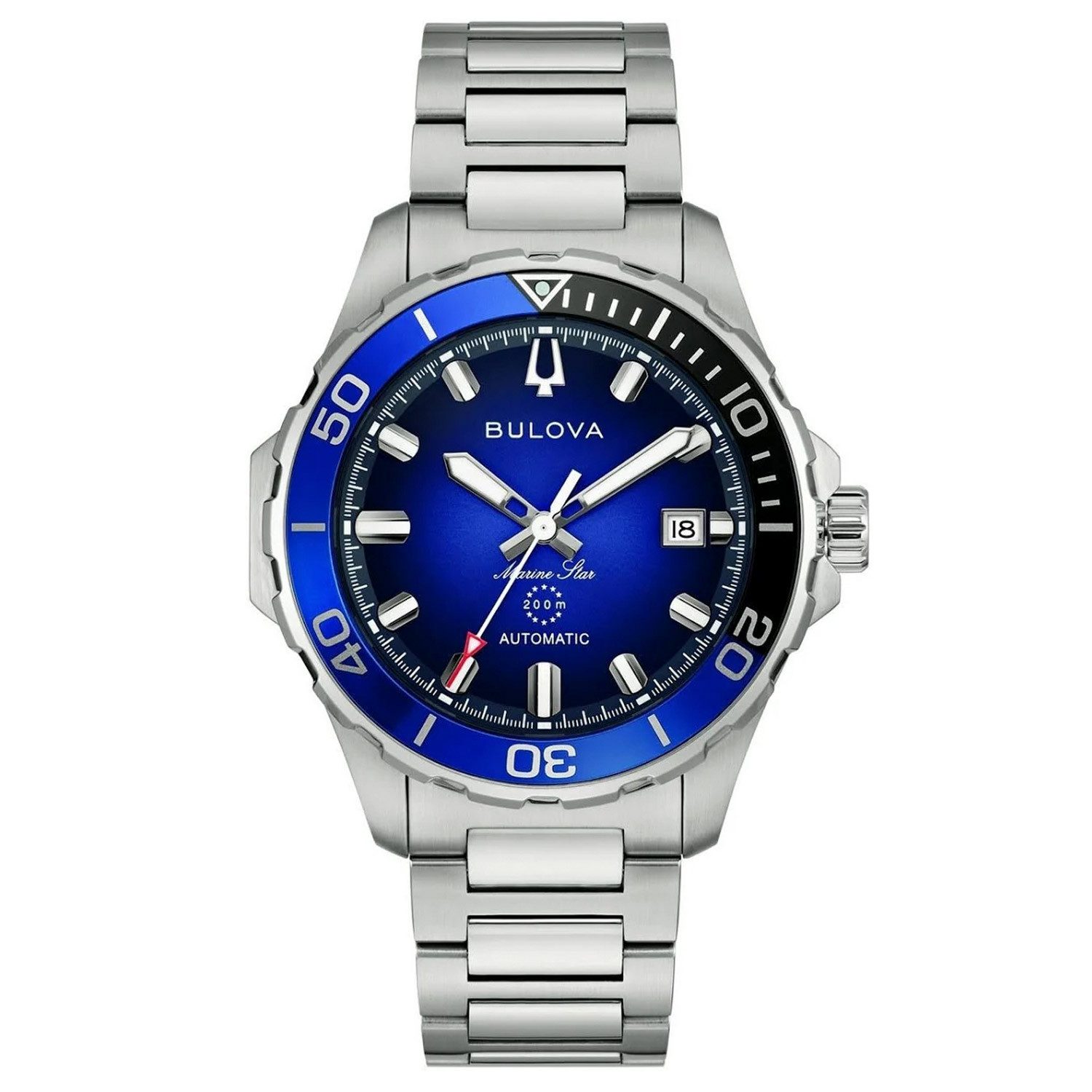 Bulova Automatikuhr Herren-Marine Star Stahl/Blau