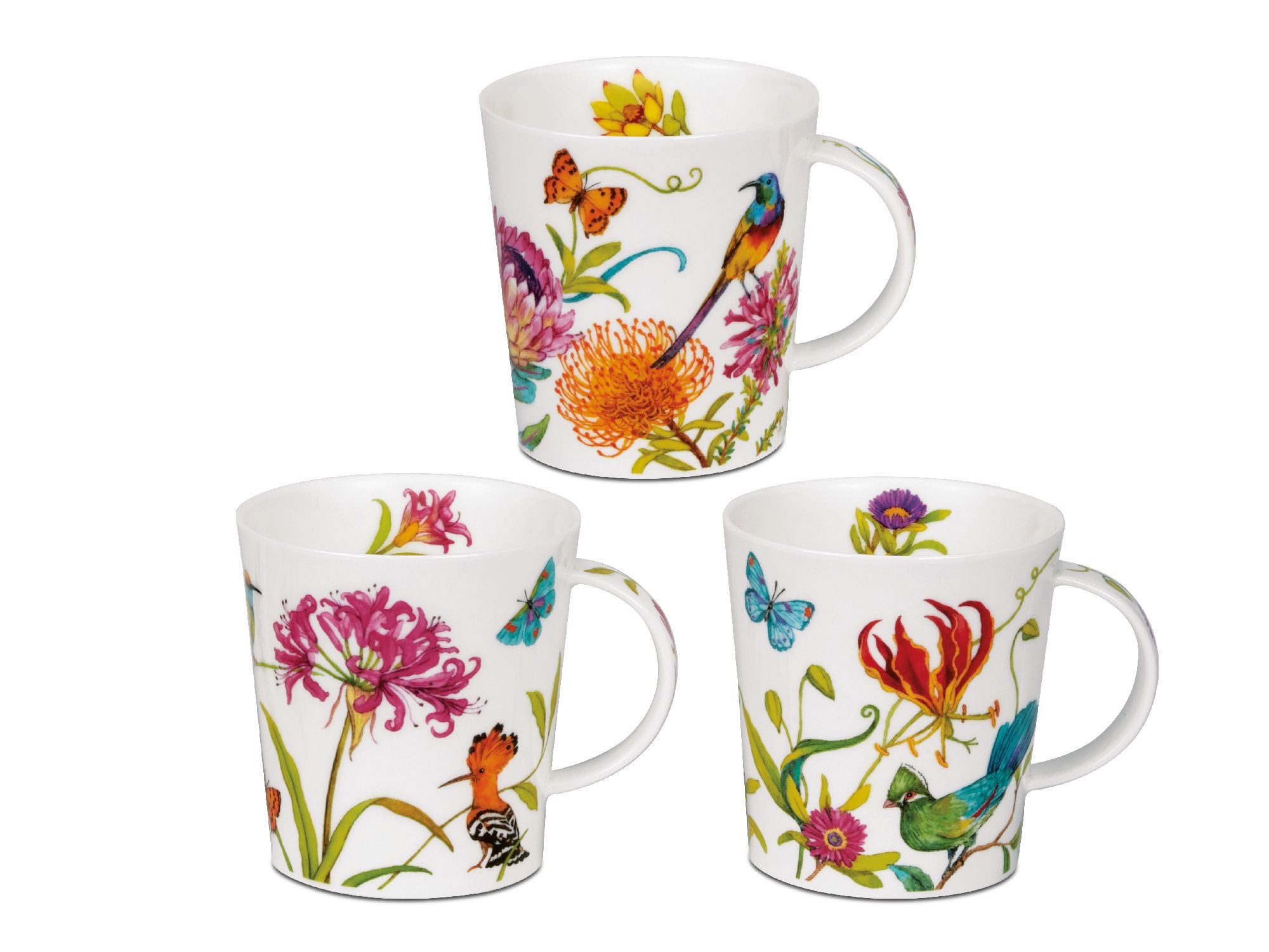 formano Tasse Dunoon, Porzellan, Spülmaschinengeeignet, Mehrfarbig, Motiv: Blumen