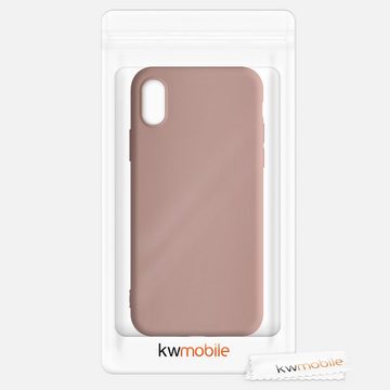 kwmobile Handyhülle Hülle für Apple iPhone X, Hülle Silikon - Soft Handyhülle - Handy Case Cover - Winter Rose