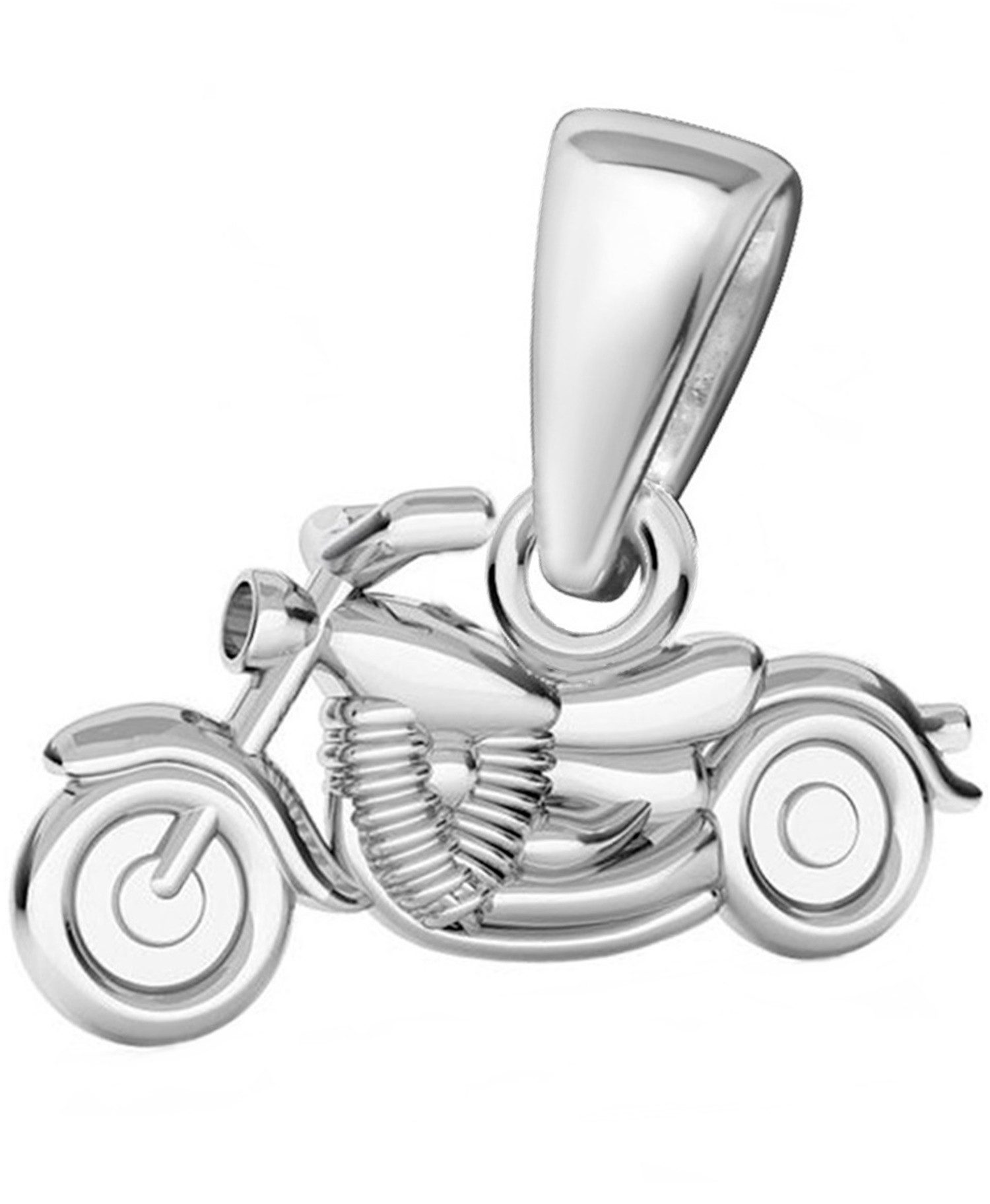 Goldene Hufeisen Kettenanhänger Mini Motorrad Anhänger für Halskette 925 Silber Kettenanhänger (1 Stück, inkl. Etui)