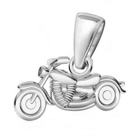 Goldene Hufeisen Kettenanhänger Mini Motorrad Anhänger für Halskette 925 Silber Kettenanhänger (1 Stück, inkl. Etui)