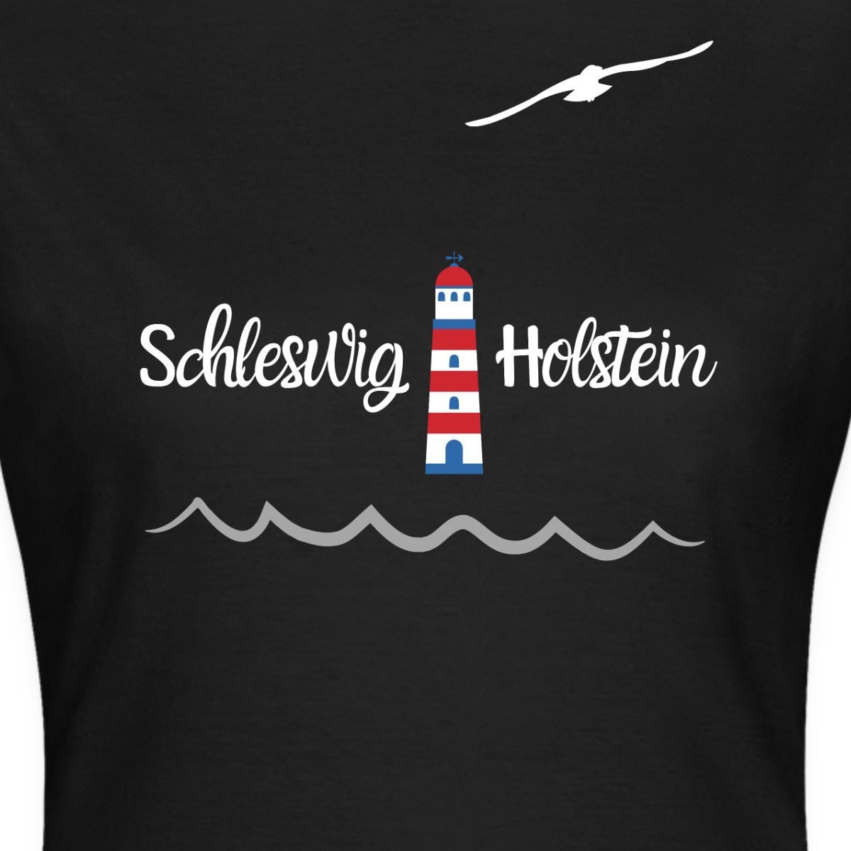 Spreadshirt T-Shirt Schleswig Holstein Leuchtturm Küste Nordsee Maritim Frauen T-Shirt (1-tlg) Slim Fit, fällt klein aus