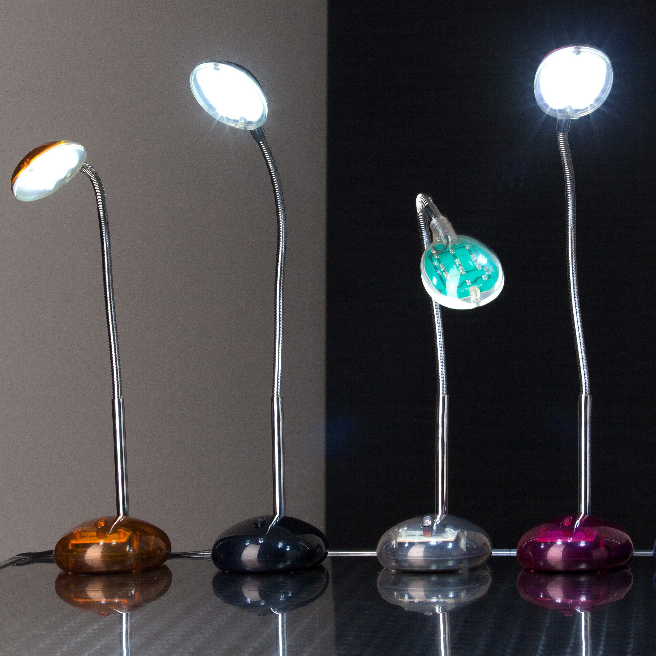 Lightbox Tischleuchte, LED fest integriert, Kaltweiß, LED Schreibtischlampe, einstellbar, 32cm Höhe, 2W, 140 lm, pink
