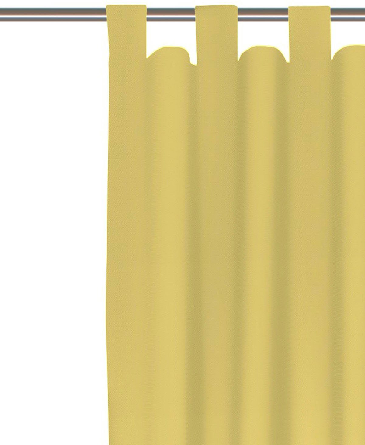 Uni gelb Maß (1 blickdicht, Collection St), Vorhang nach light, Wirth, Schlaufen