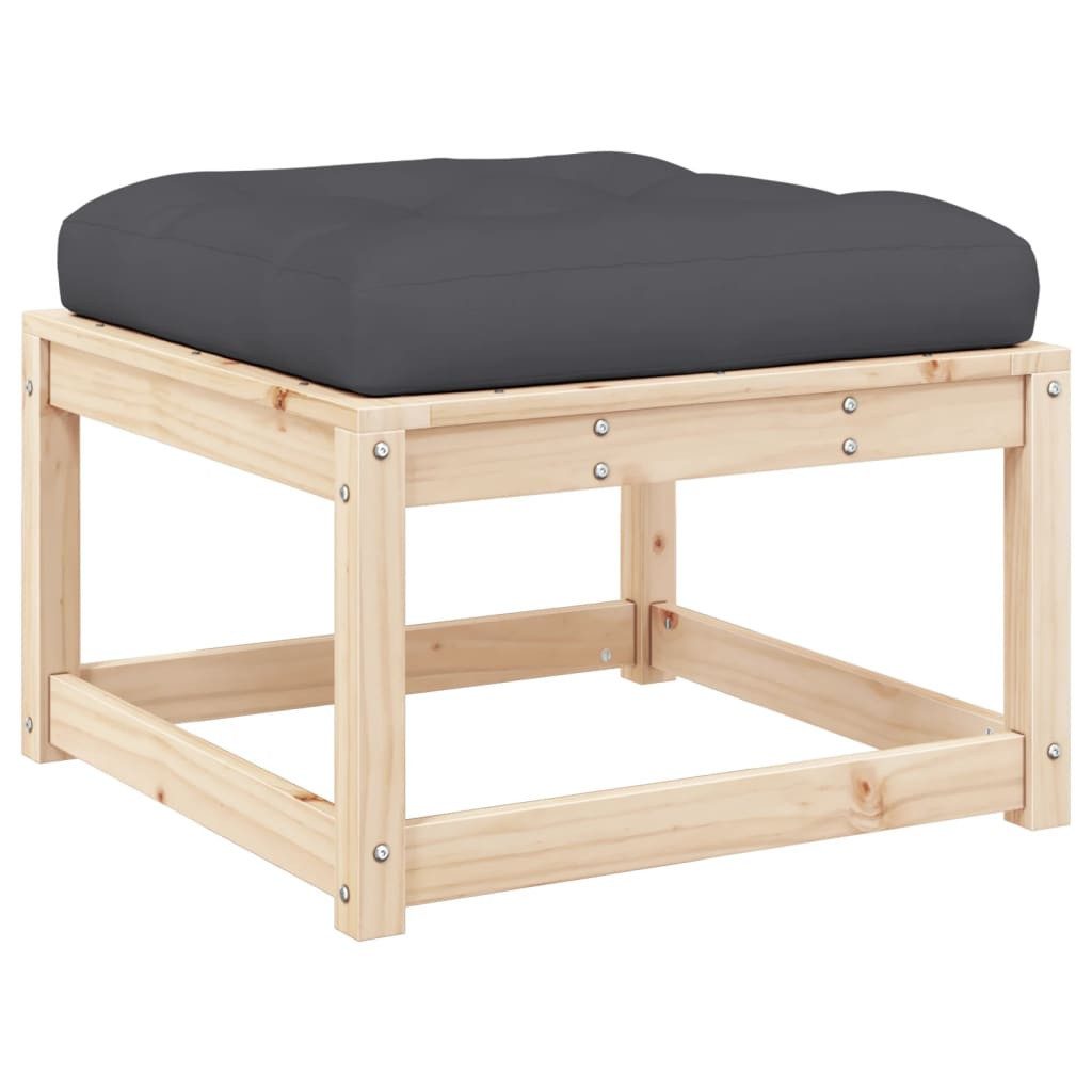 vidaXL Loungesofa Gartenhocker mit Kissen Massivholz günstig online kaufen