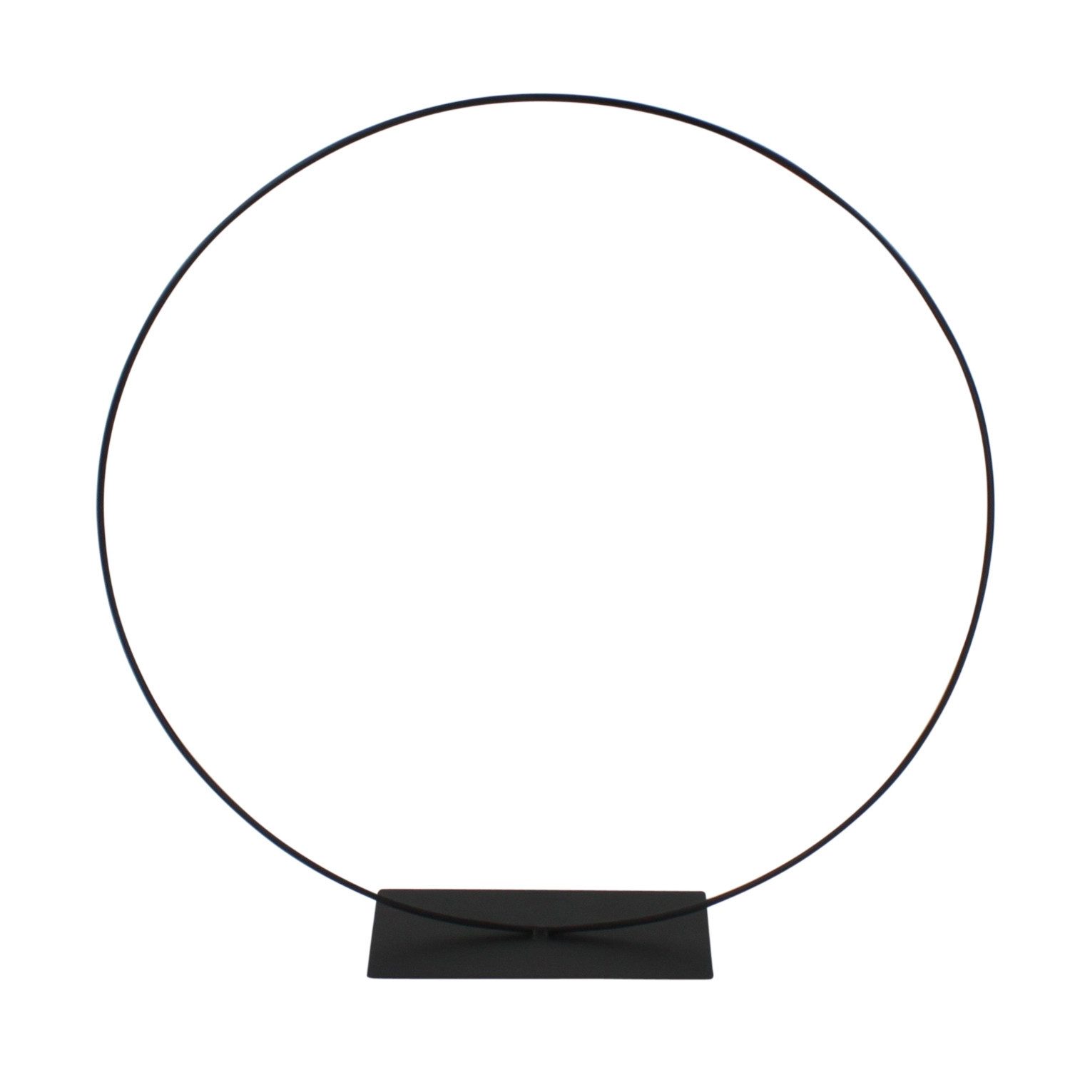 Wanddekoobjekt Dekoring Hoop, stehend schwarz, Metall, Durchmesser 40 cm