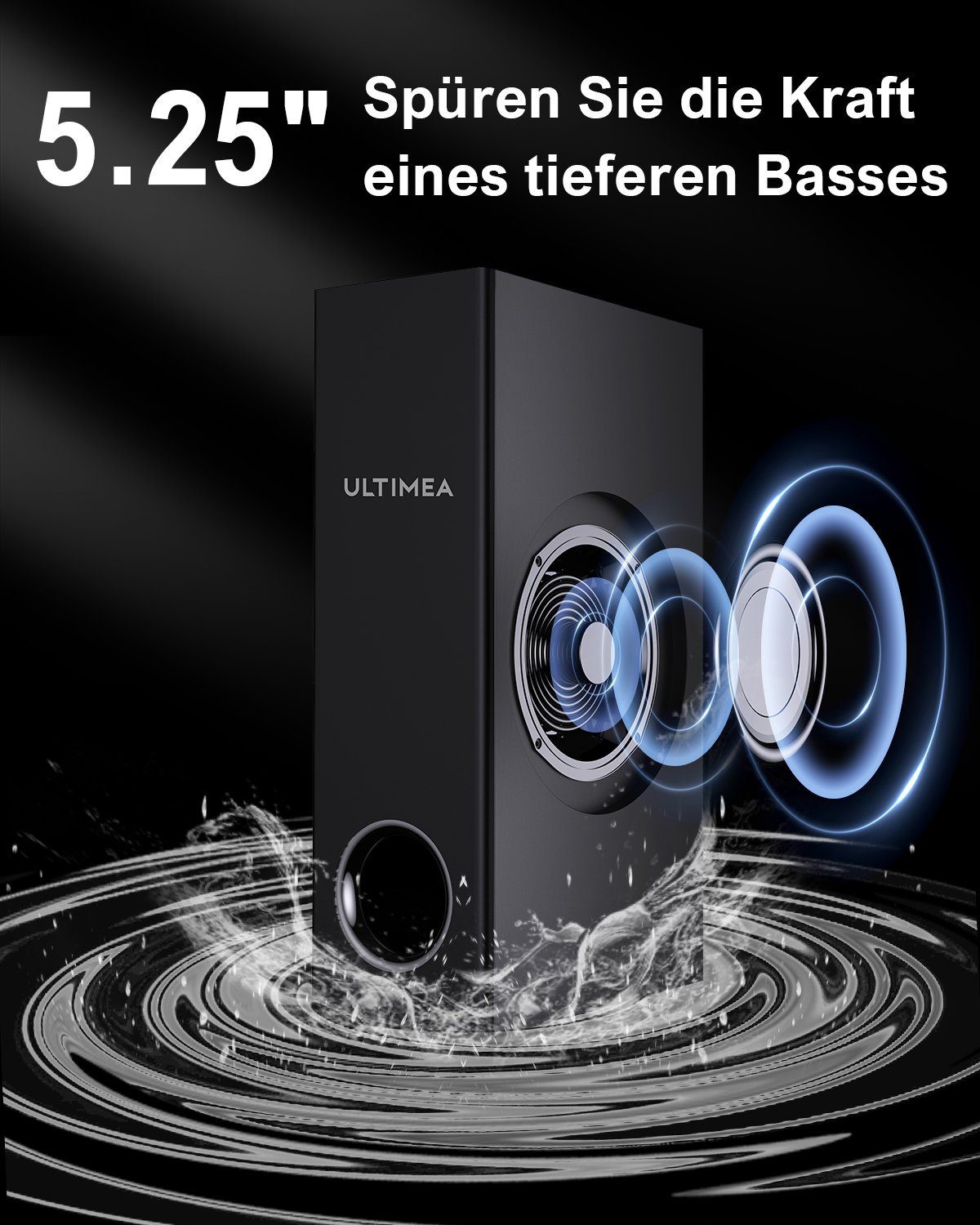 VII W, 2.1 (190 Surround Subwoofer Soundsystem) mit Ultimea Soundbar Soundbar Tapio Heimkino Bluetooth
