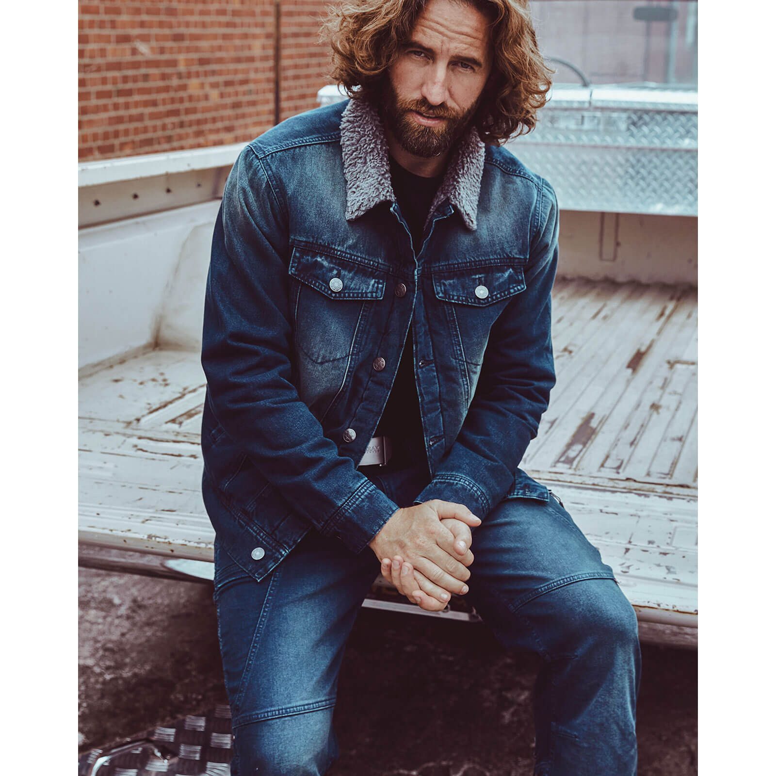 Terrax Workwear Arbeitshose Herren Denim-Arbeitshose Jeans-Look in sportlich schmaler Passform