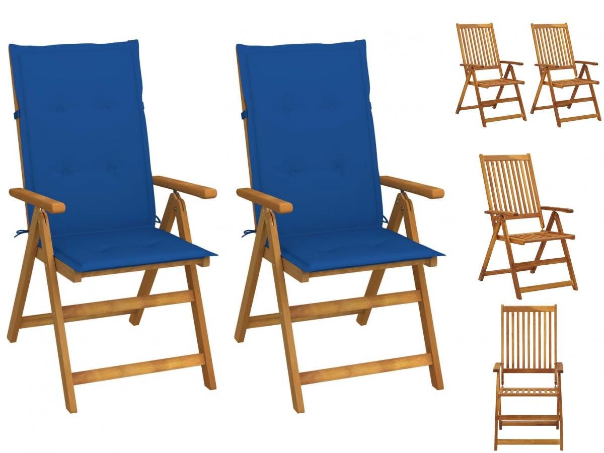 vidaXL Gartenstuhl »Gartenstuhl Hochlehner Klappstuhl 2er Set mit