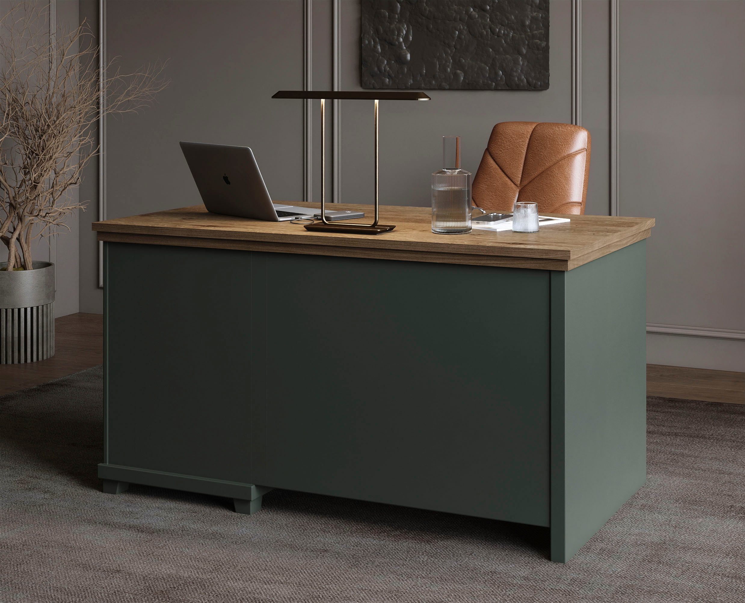 Helvetia Schreibtisch Evora Schreibtisch, Schreibtisch in moderner Landhaus Stil