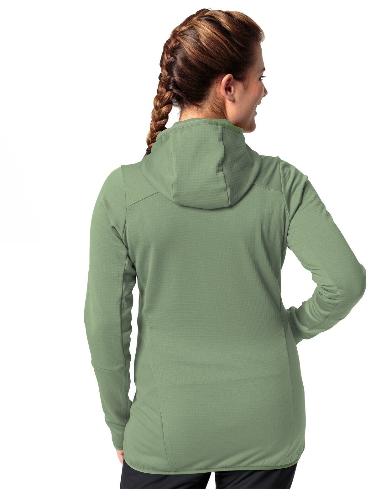 Outdoorjacke Women's Klimaneutral (1-St) Fleece vera Monviso Jacket kompensiert Hooded Grid VAUDE aloe
