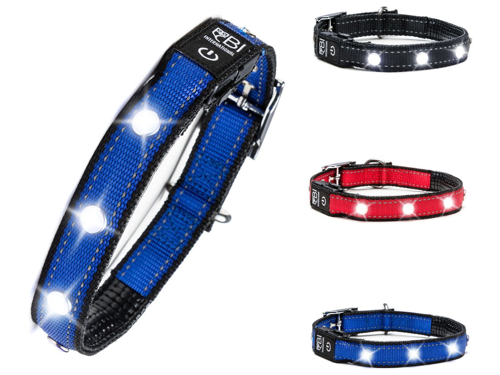 Petsation Hunde-Halsband Leuchthalsband für Hunde [Das Original] Leuchtendes LED Hundehalsband