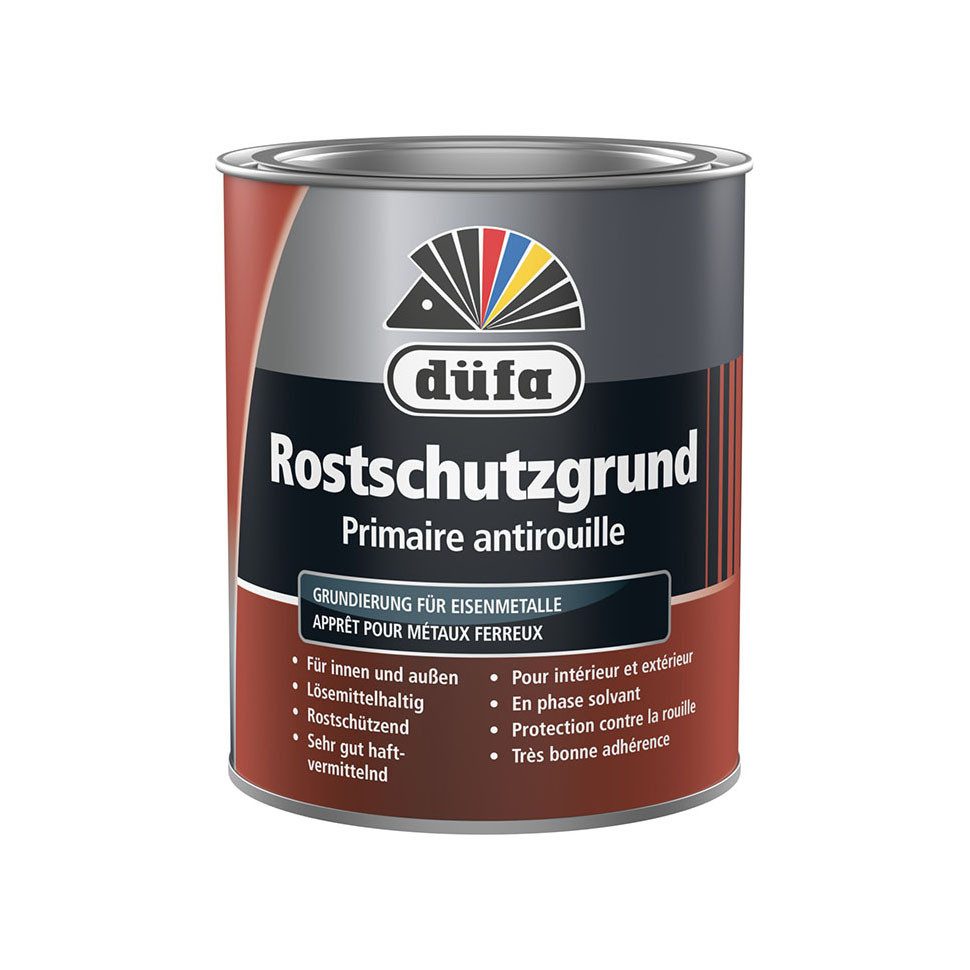düfa Rostschutzgrundierung Grundierung 750 ml Lack Rostschutzprimer Grundierlack für Metall, 1-tlg., korrosionsschützende Grund- und Zwischenbeschichtung