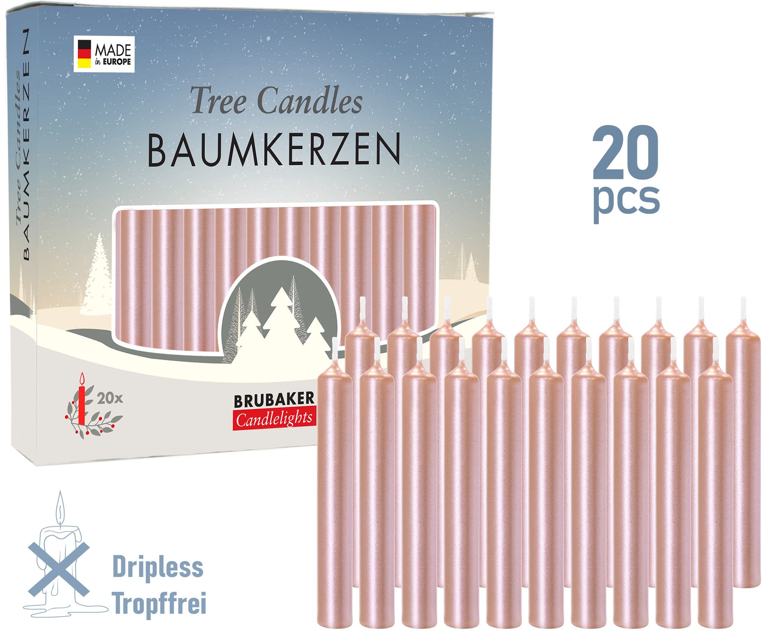 BRUBAKER Tafelkerze Baumkerzen aus Wachs (100er günstig online kaufen