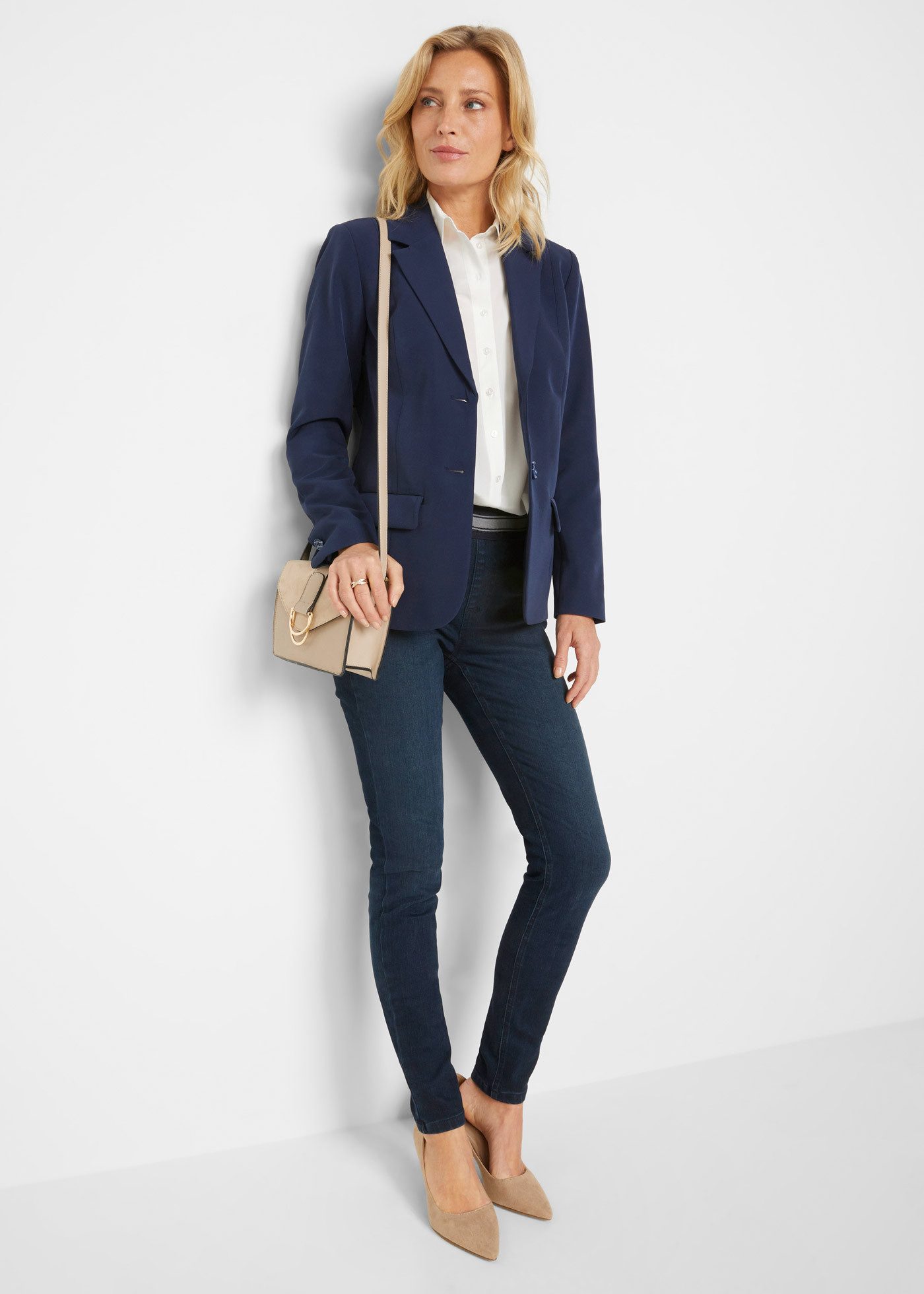 bonprix Hosenanzug (Set, 2-tlg) bestehend aus Blazer und Hose, vollständig günstig online kaufen