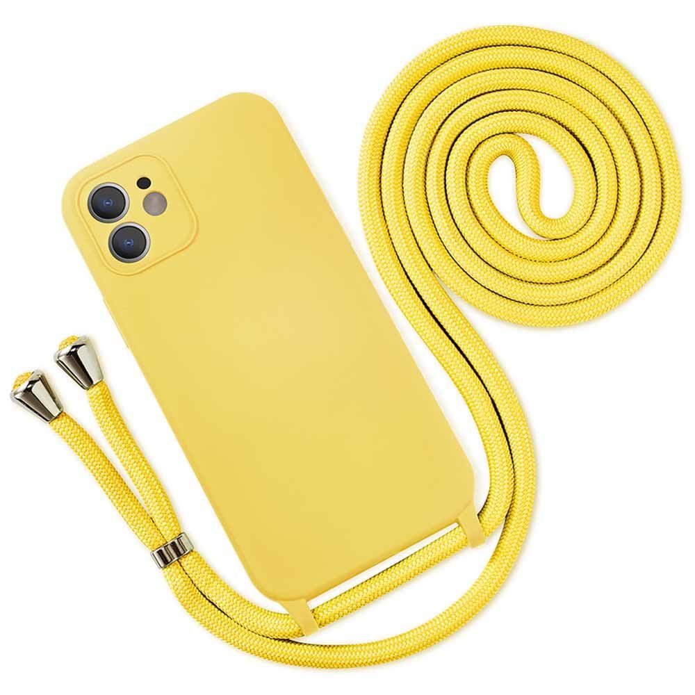FITSU Handykette Handyhülle mit Band für iPhone 12 Handykette 6,1 Zoll, Handyhülle zum Umhängen Handyband Handyhülle mit Band Handykette