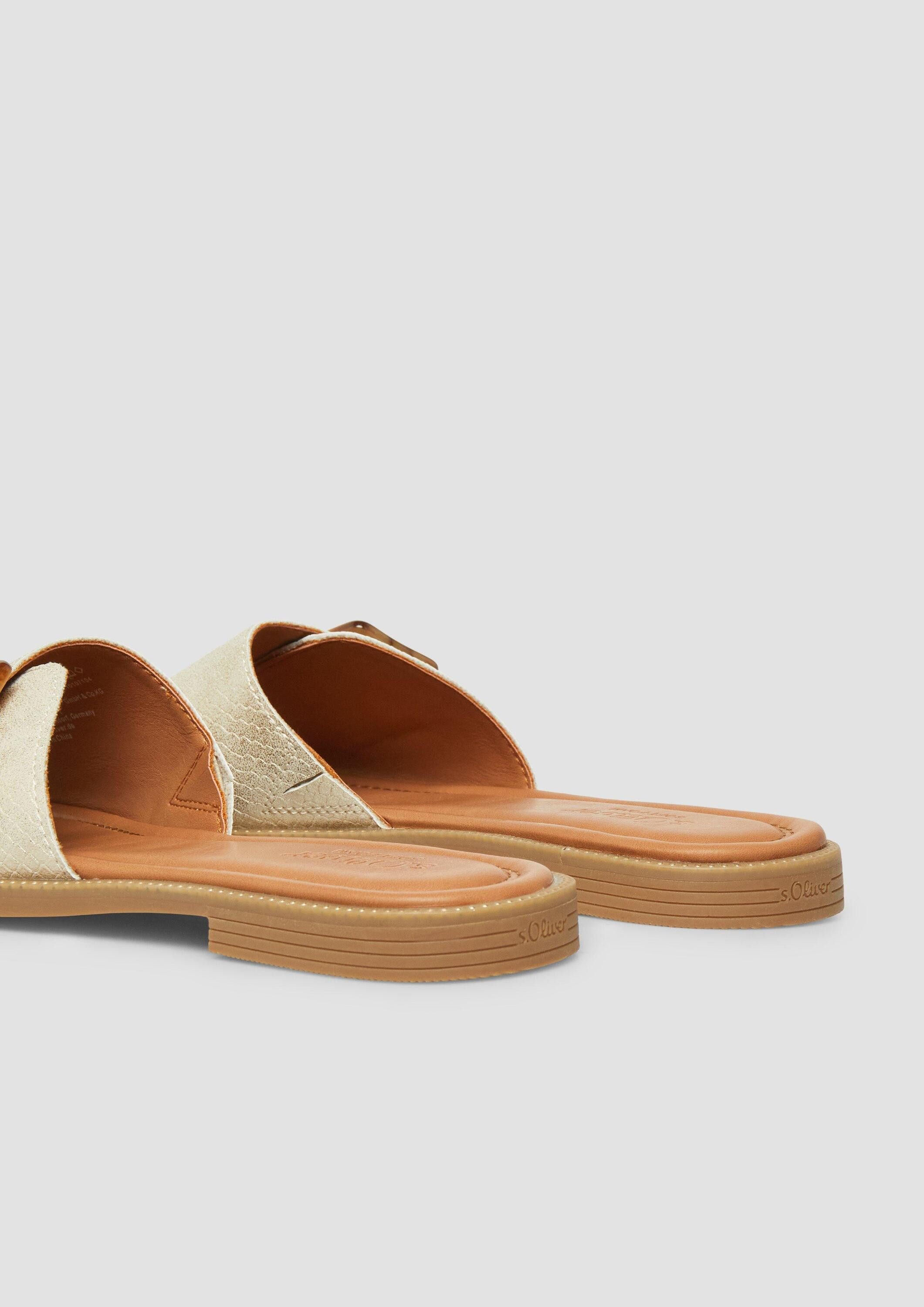 s.Oliver Sandalen Sandale Slides mit Schmuck-Detail