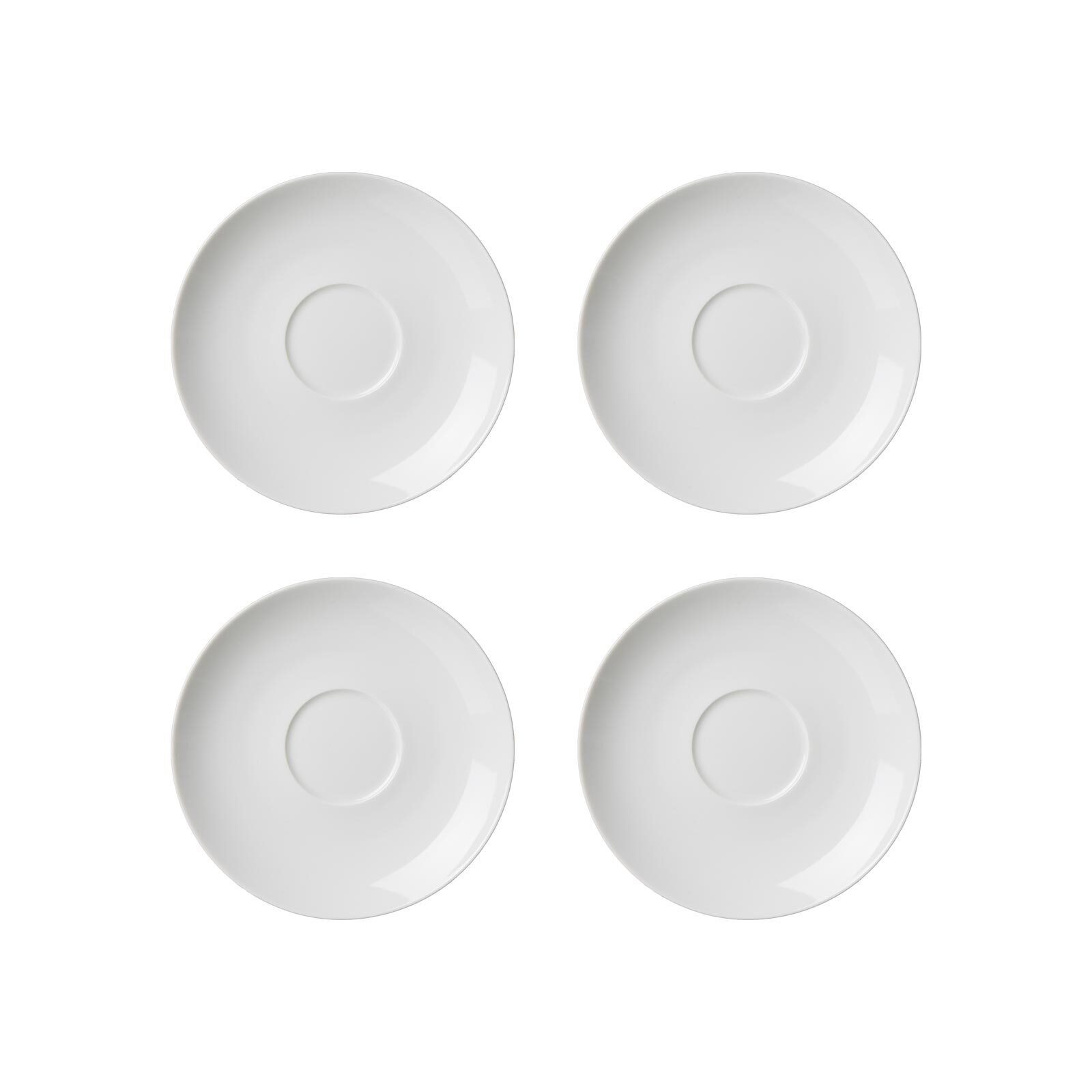 Ritzenhoff & Breker Untertasse Bianco Cappuccinountertassen ø 16.0 cm 4er Set, (4 St)