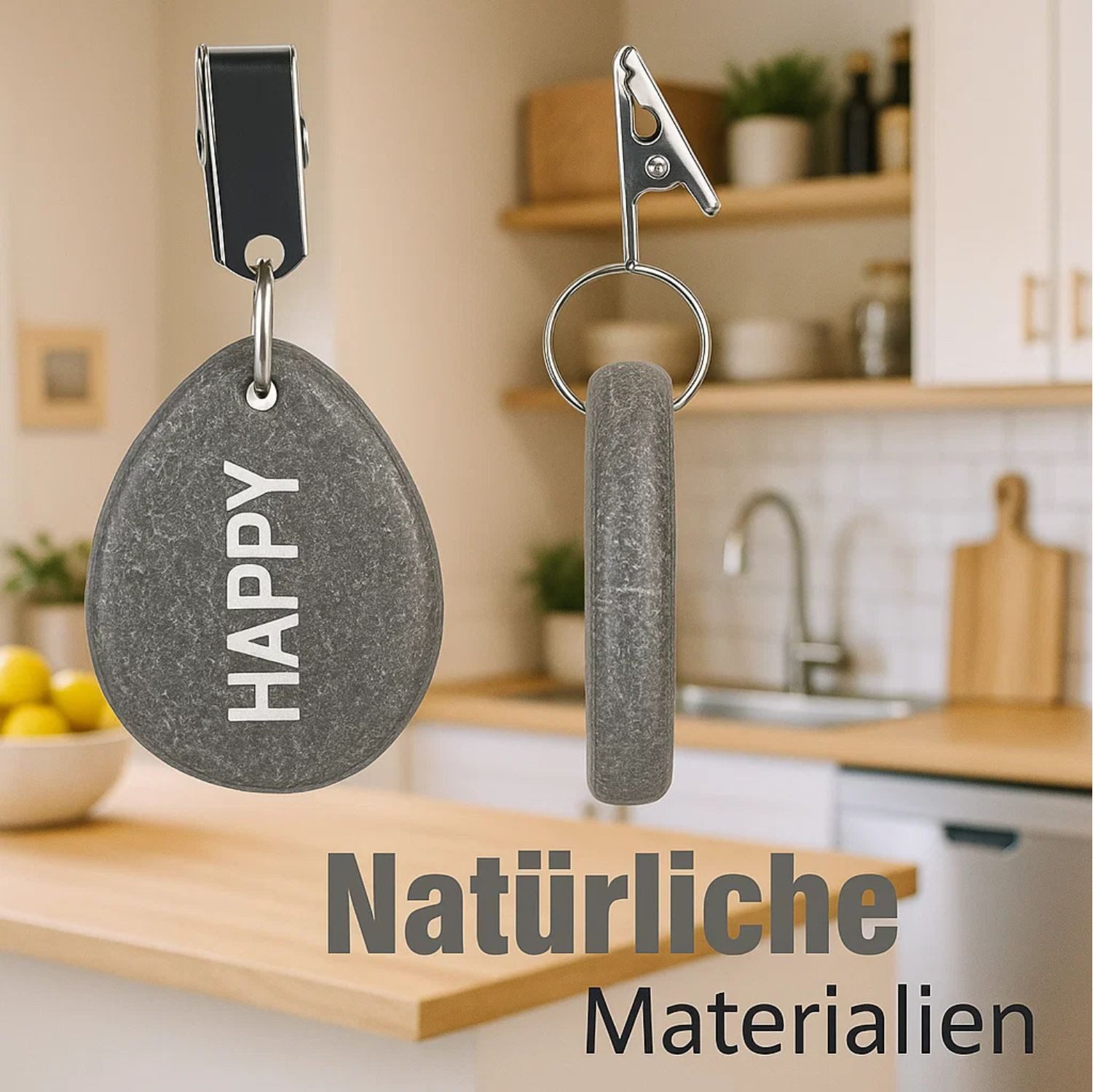 BigDean Tischdecke 8 Stück Tischdeckenbeschwerer aus Naturstein – mit robustem Clip (Set 8-tlg, Tischdeckenbeschwerer), Naturstein, Tischdeckenbeschwerer, Mit G – Bild 5 von 5