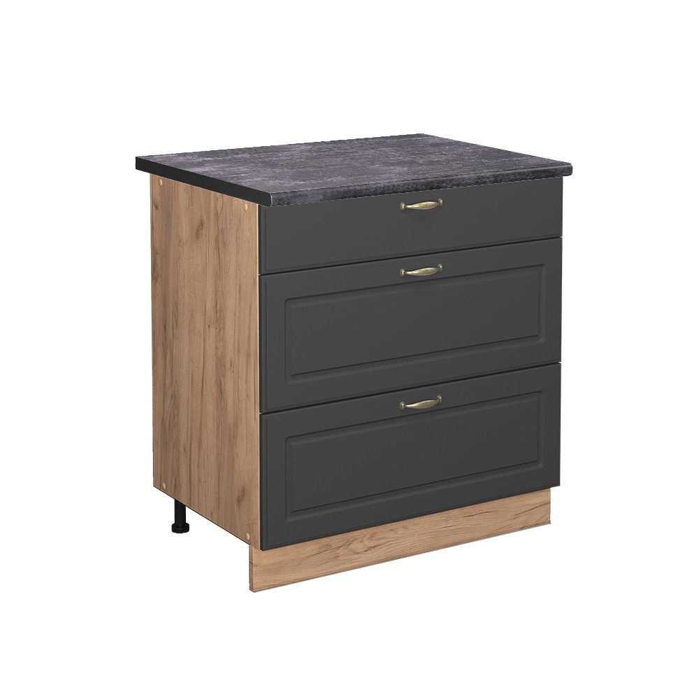 Vicco Unterschrank Fame-Line, Anthrazit-Gold/Goldkraft Eiche, 80 günstig online kaufen