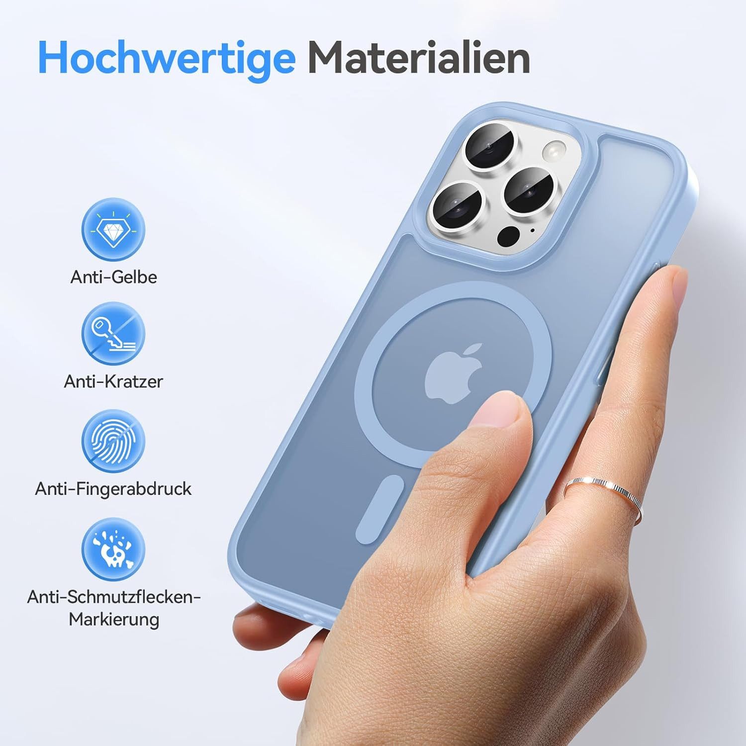 Widmann-Shop Smartphone-Hülle Handyhülle MagSafe für Apple iPhone 17 16 15 14 13 Pro Max Cover Case, Hoher Schutz, viele Farben wählbar
