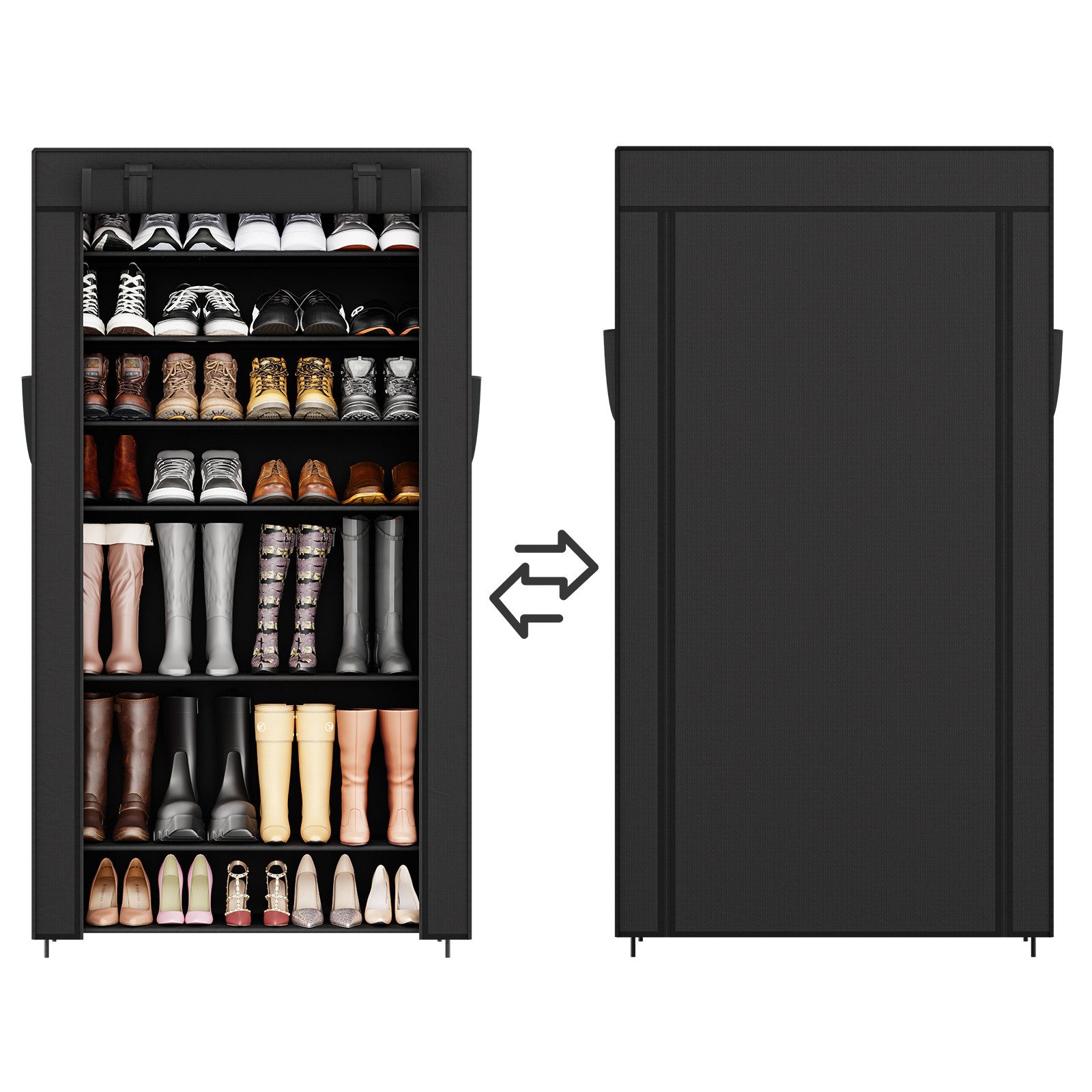 Sekey Stoffschrank Schuhschrank mit 9 Ebenen, Vliesstoff Schuhaufbewahrung günstig online kaufen