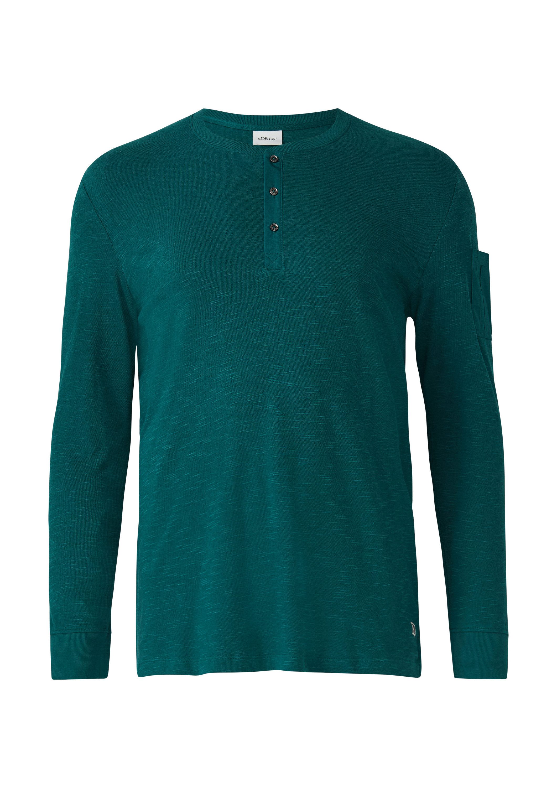 s.Oliver Langarmshirt T-Shirt Baumwoll-Shirt mit Crew günstig online kaufen