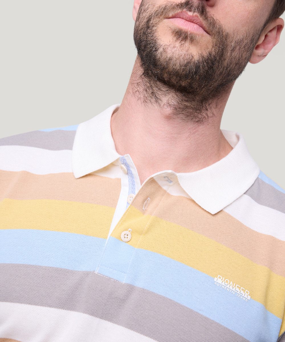 Pioneer Authentic Jeans Poloshirt mit Streifenmuster – Bild 4 von 5