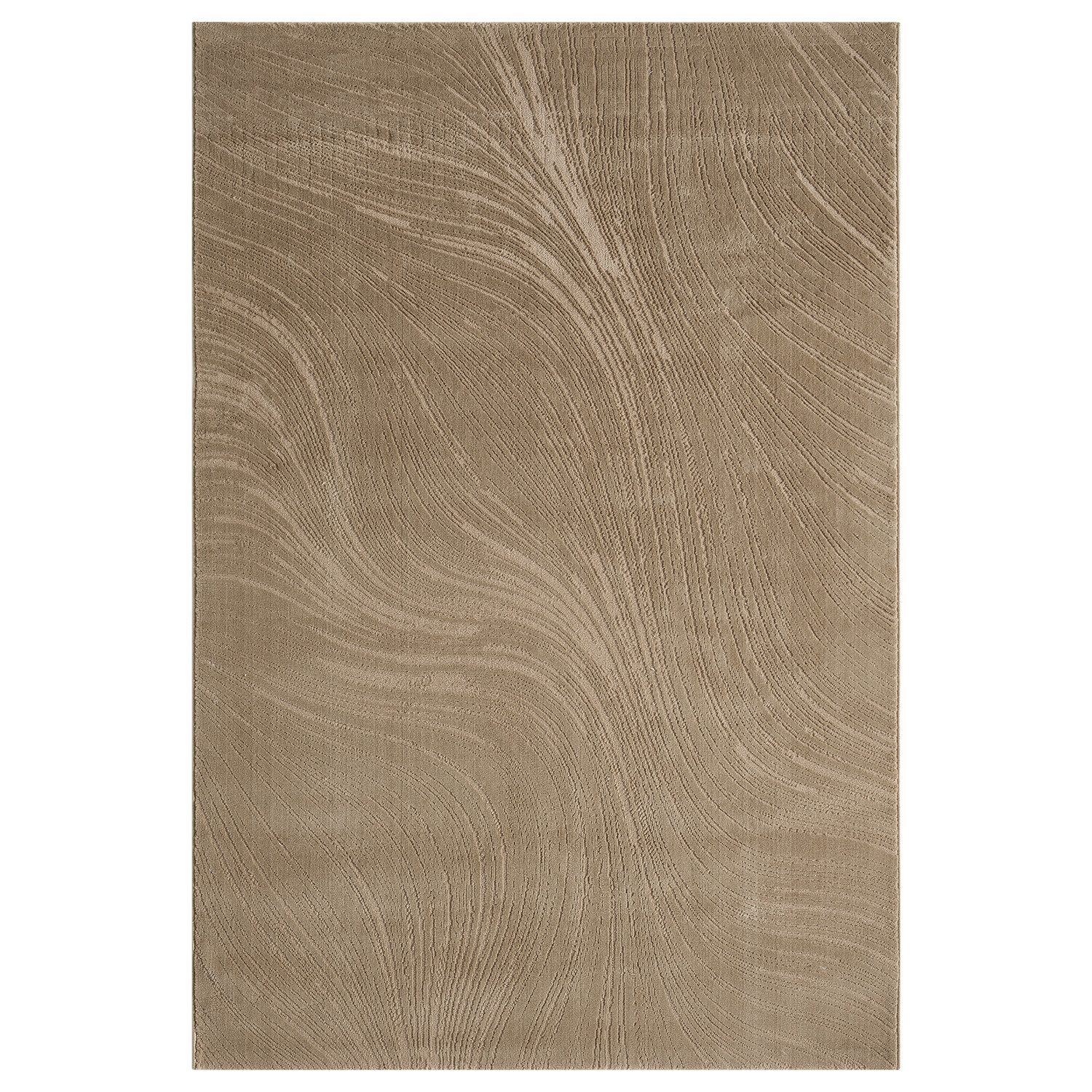 Vimoda Teppich Boho Design Unifarbe Hoch-Tief-Effekt, Rechteckig, Höhe: 6 mm, Teppich 3D Hoch-Tief-Effekt Modern für Esszimmer, Flur & Schlafzimmer