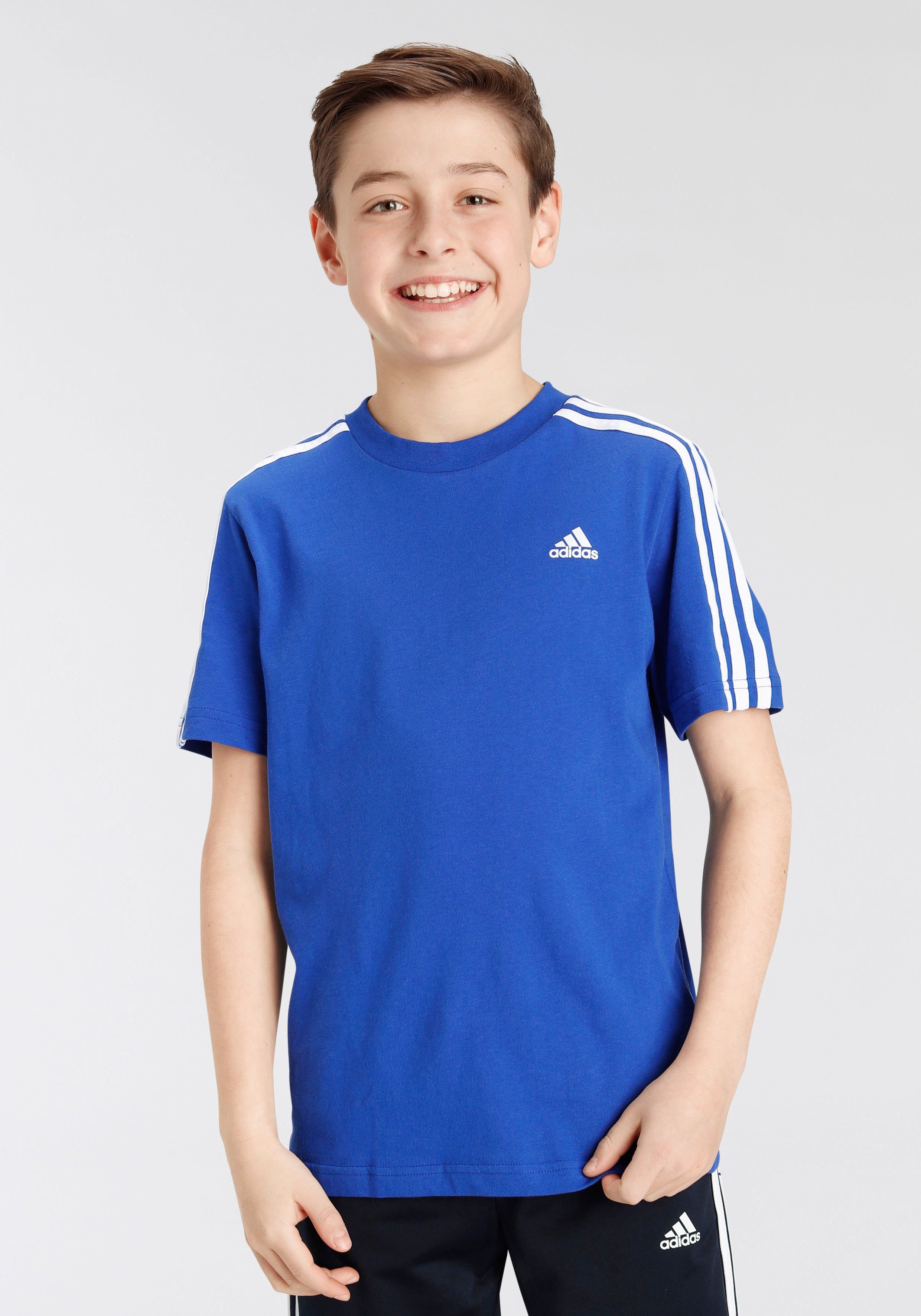 adidas Sportswear T-Shirt U 3S TEE Semi Lucid Blue / White