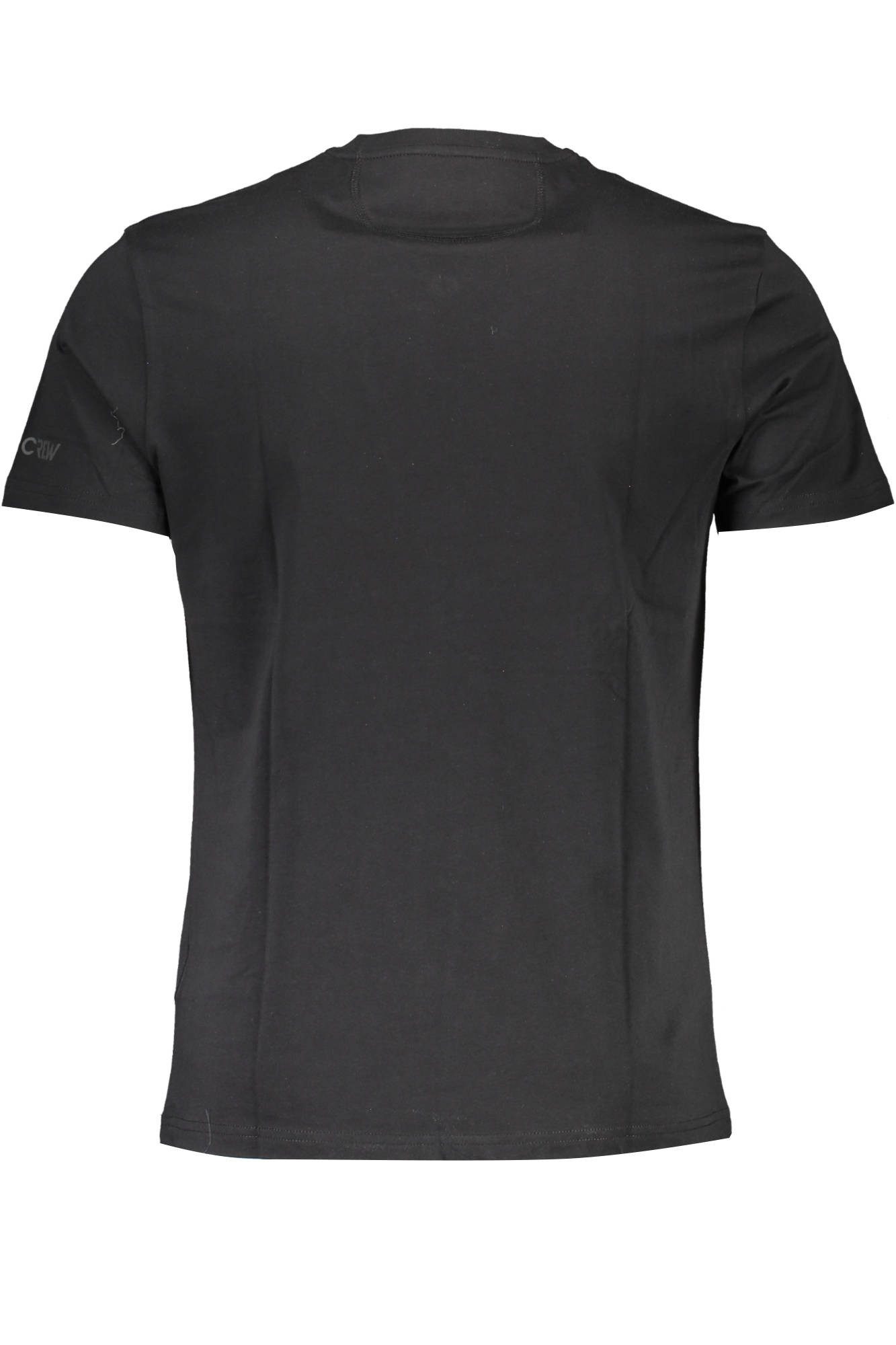 La Martina T-Shirt Schwarzes Herren T-Shirt mit Stickerei & Druck –