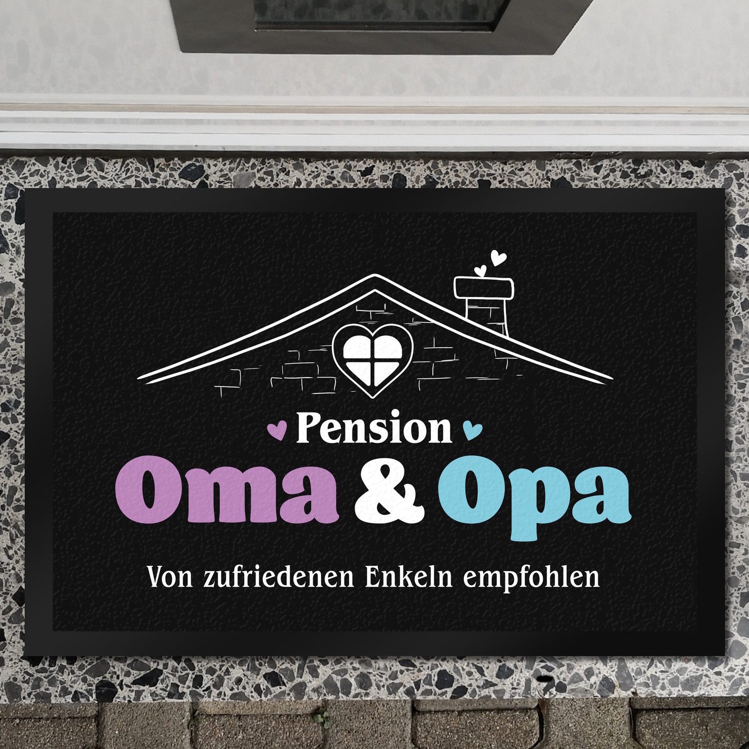 speecheese Fußmatte Pension Oma & Opa Fußmatte XXL in 50x75 cm mit Spruch V günstig online kaufen