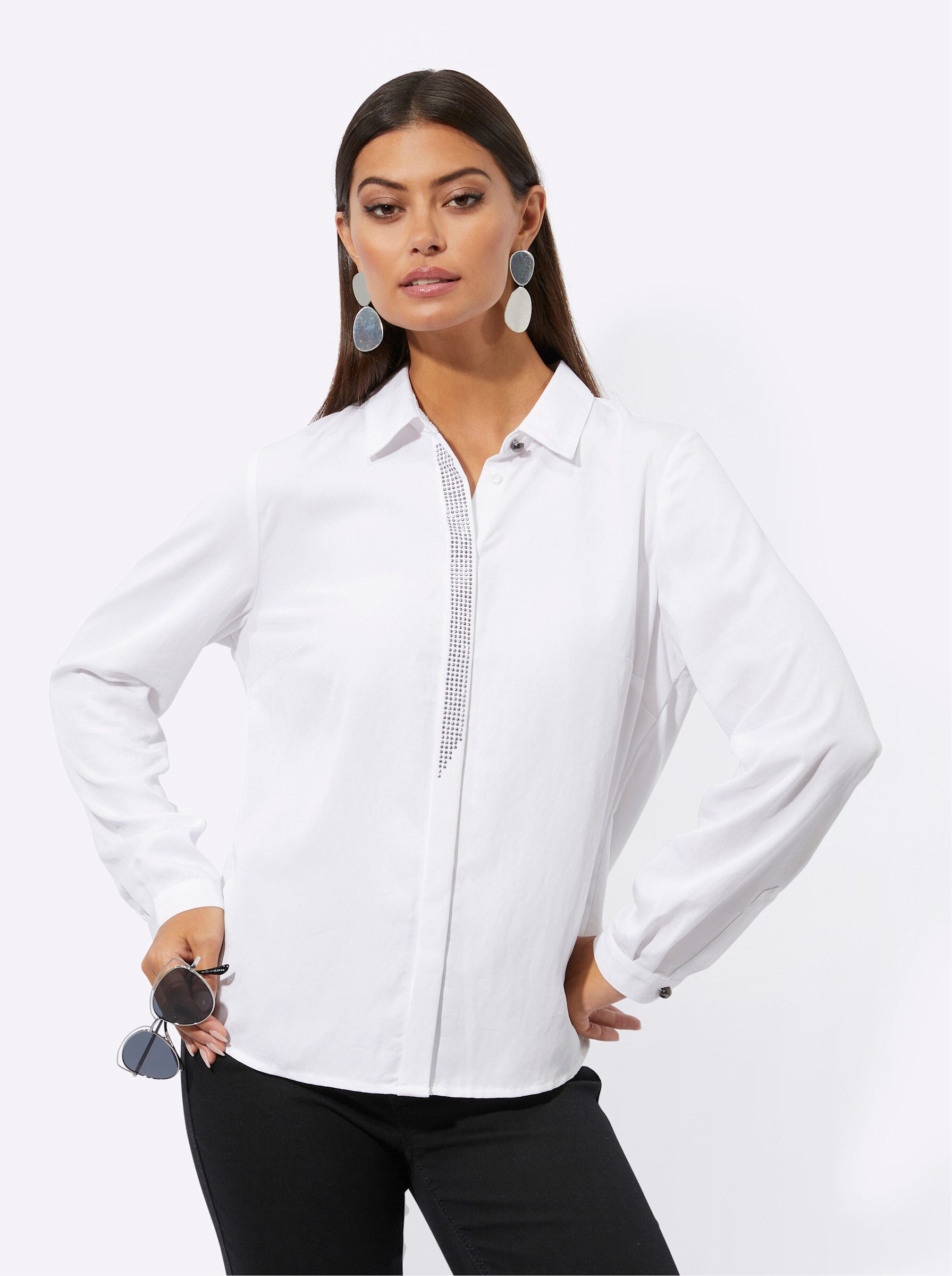 Klassische Bluse Langarmbluse
