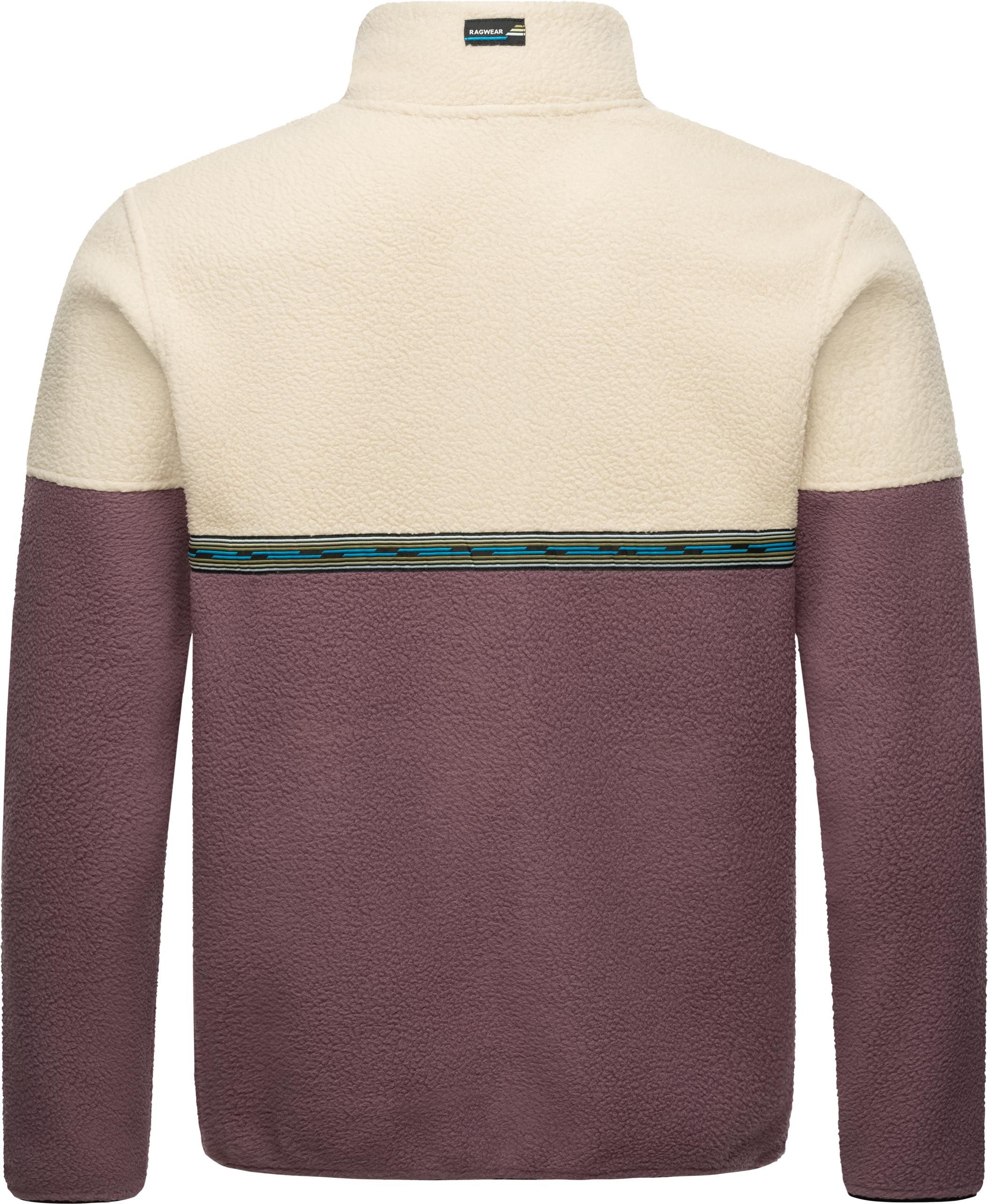 Ragwear Fleecejacke Lonndy Angesagte Herren Plüschjacke mit hohem Kragen