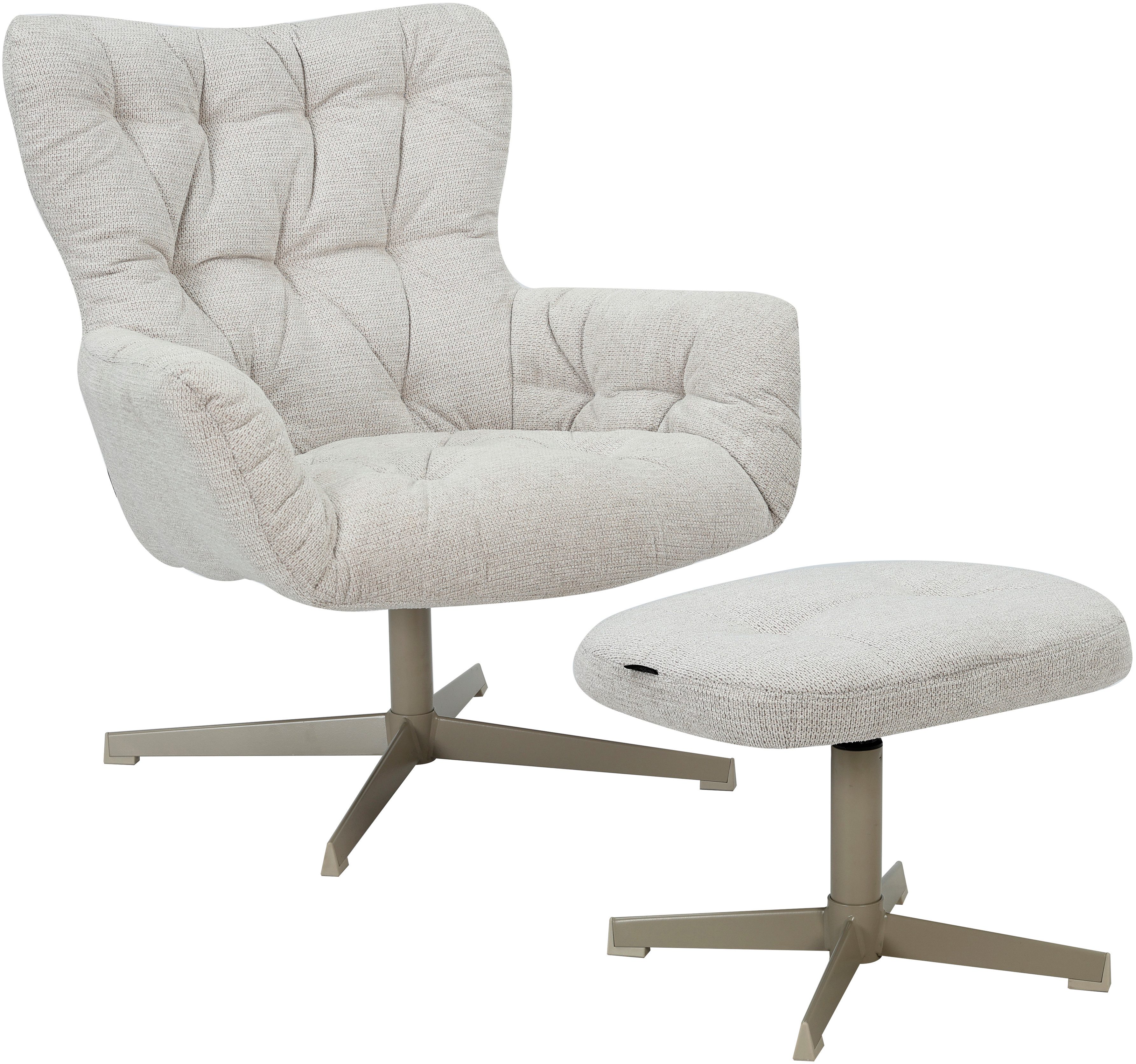 Home affaire Drehsessel VERGAS Ohrensessel mit Hocker im Set, Relaxsessel m günstig online kaufen