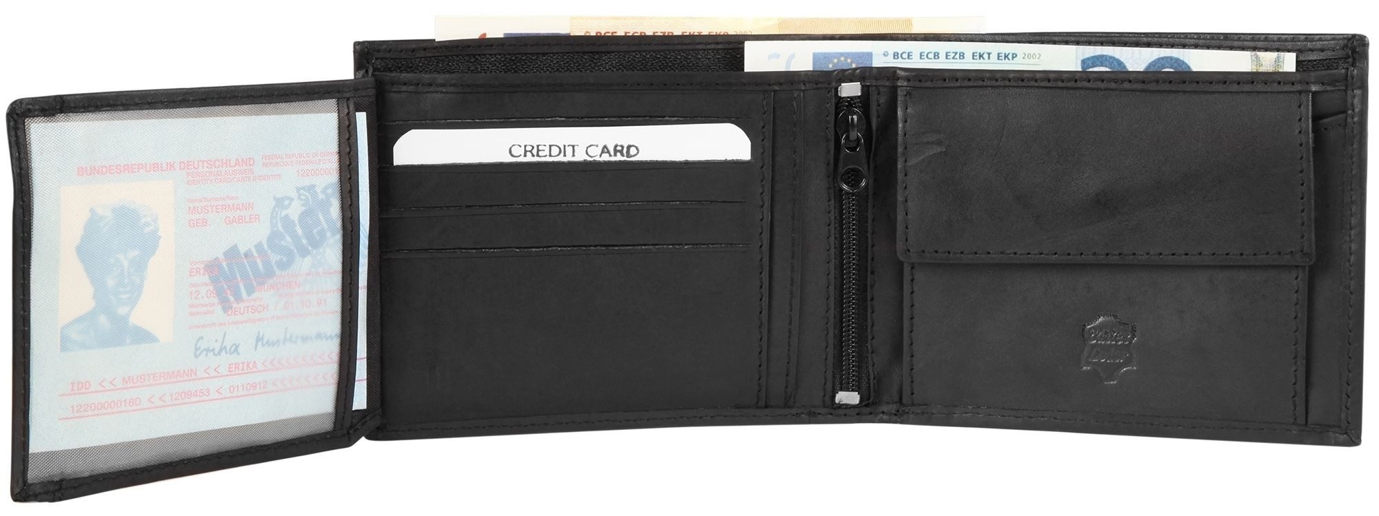 EXCELLANC Geldbörse Najib Excellanc Geldbörse, Herren GeldbÃ¶rse Quer Echtl günstig online kaufen