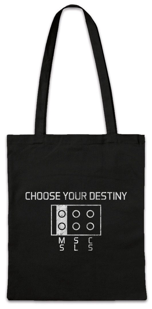 Beuteltasche Choose Your Destiny Stofftasche Plug Nerd Geek MSC SLS Computer