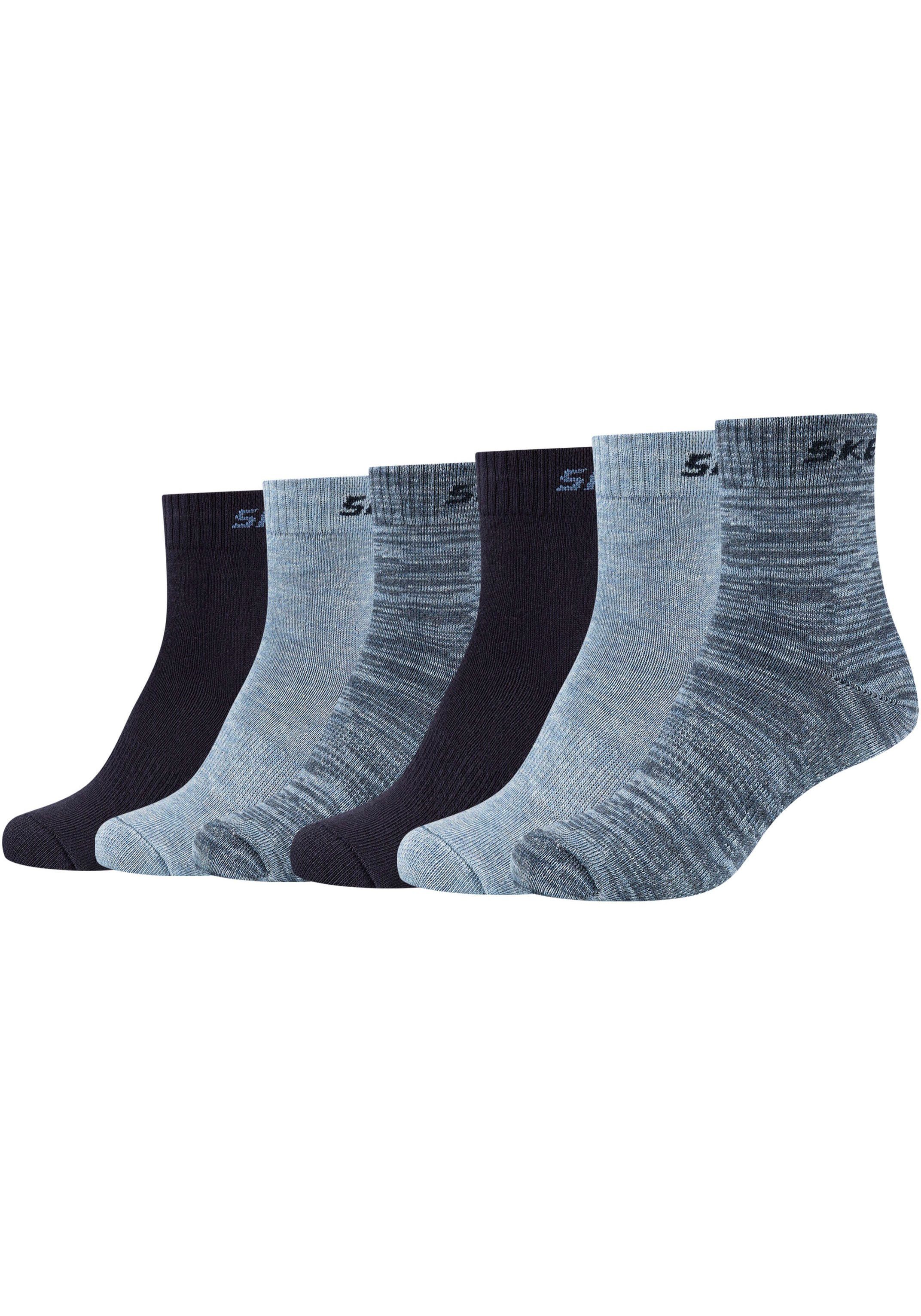 Skechers Socken (Packung, 6-Paar) gibt Stabilität stone-mix Mittelfußunterstützung