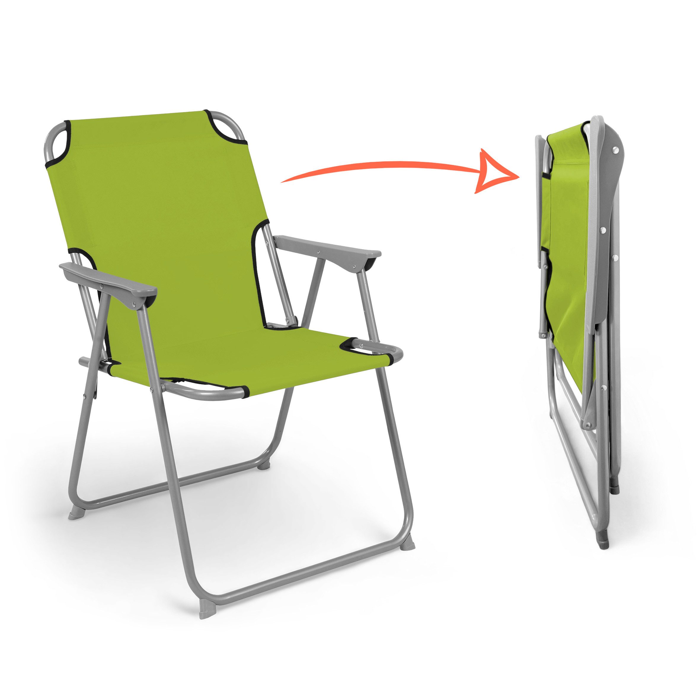 Spetebo Campingstuhl Camping Klappstuhl belastbar bis 120 kg - 2er Set (Anzahl, 1 St), zusammenklappbar