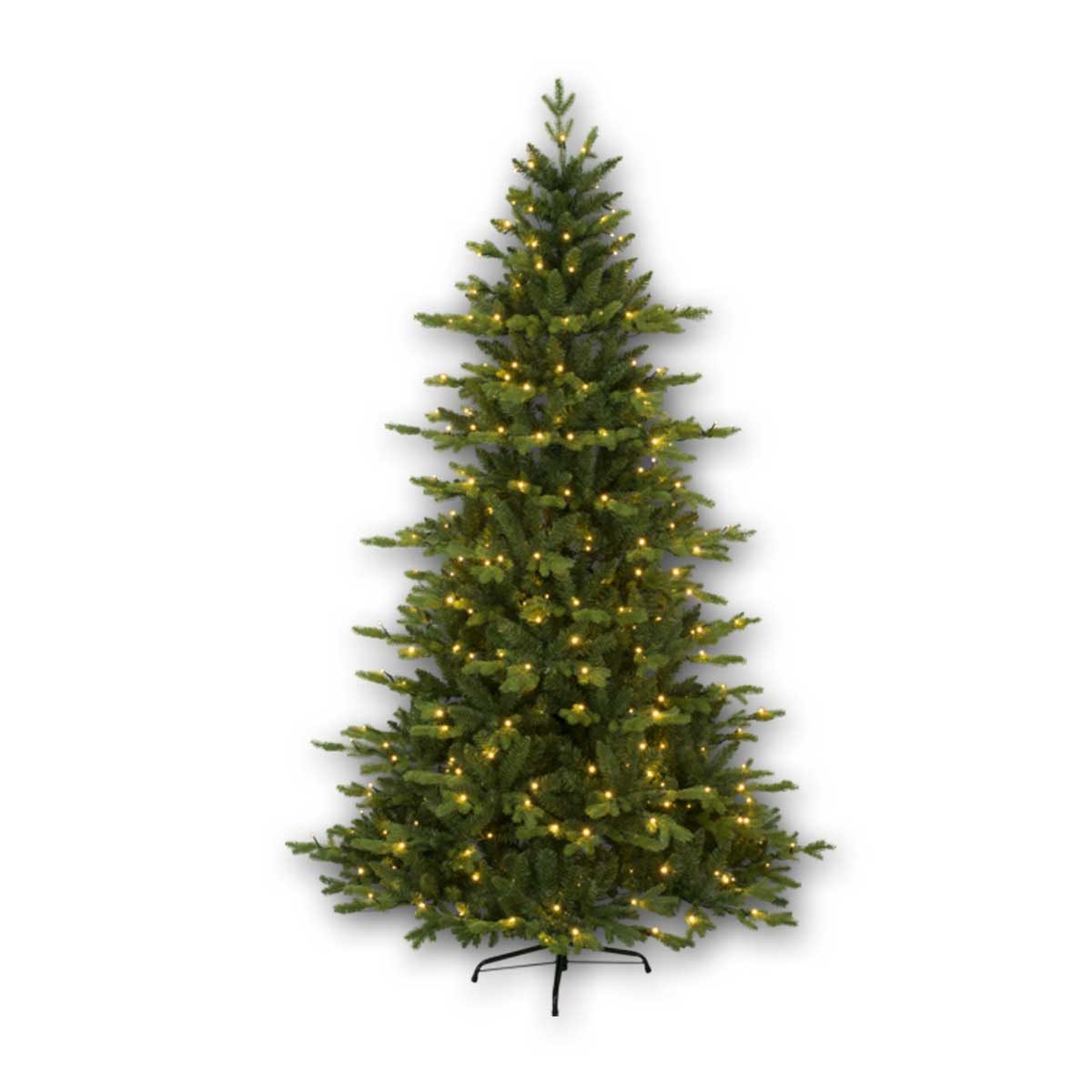 STAR TRADING Künstlicher Weihnachtsbaum Weihnachtsbaum"Larvik",2,1m, PE/PVC, 360 LED warmw